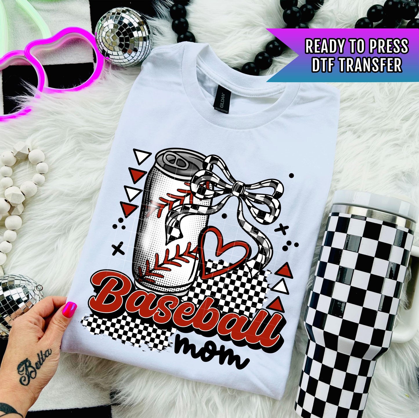 Baseball Mom DTF Transfers Ready For Press, Baseball DTF Prints, Heat Press Transfer, Direct To Film, Custom DTF, Baseball Dtf Transfer