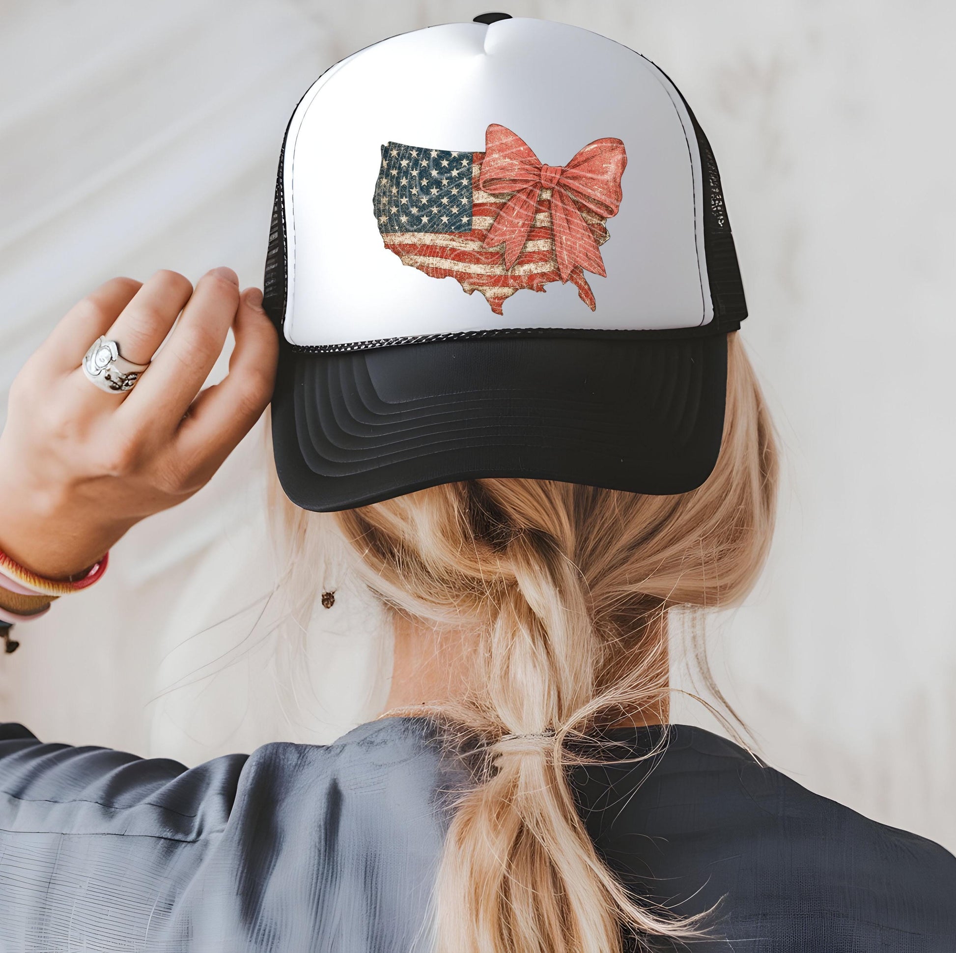Patriotic Hat DTF Gang Sheet, 4th of July Transfer, Trucker Hat Patch, America DTF Transfer Ready For Press, Patriotic DTF Print, Hat Dtf
