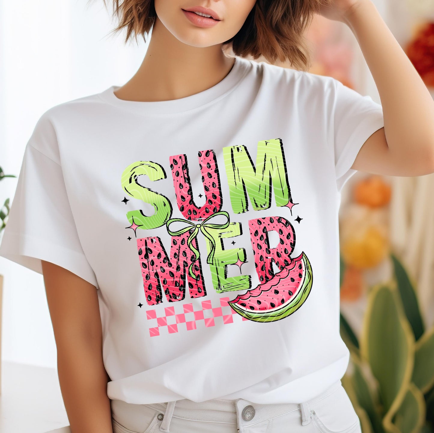 Summer DTF Transfer Ready For Press, Summer Lover Dtf Print, Watermelon DTF, Heat Press Transfer, Direct To Film, Coquette Bow Dtf Transfers
