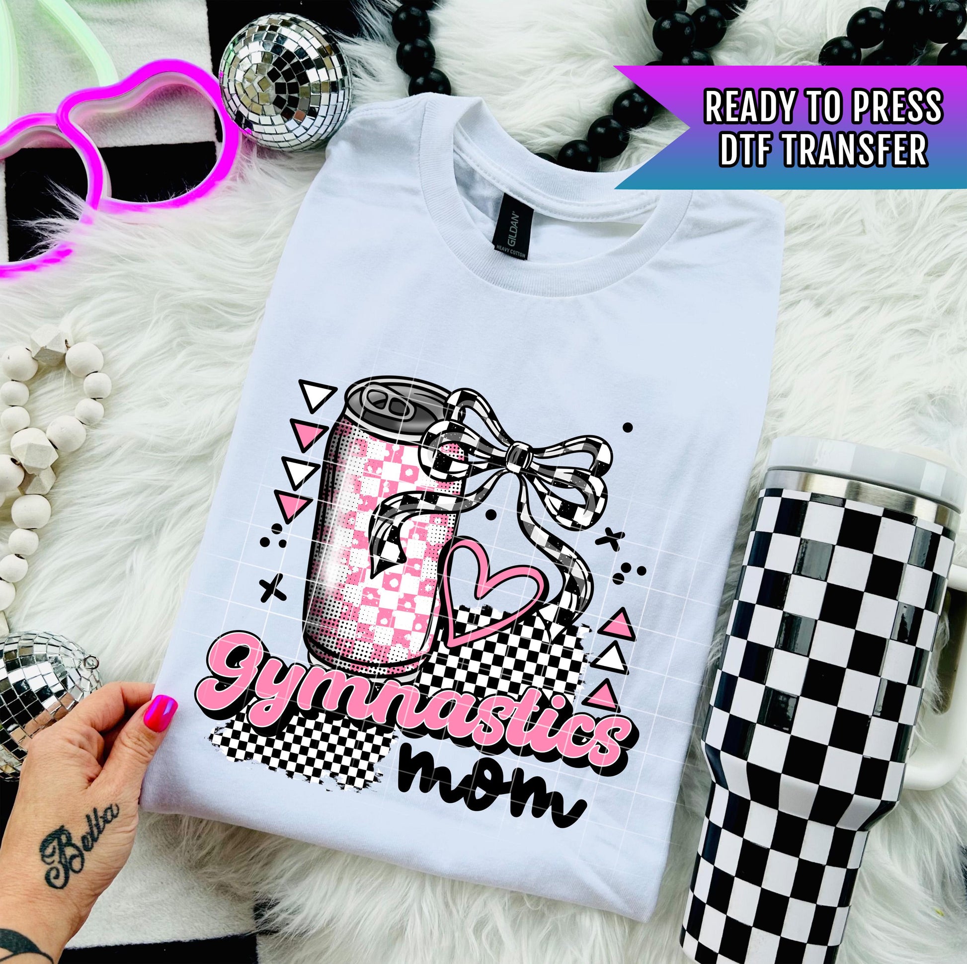 Gymnastics Mom DTF Transfer Ready For Press, Mother Dtf Print, Coquette Bow DTF, Heat Press Transfer Direct To Film Custom Transfer, Sport