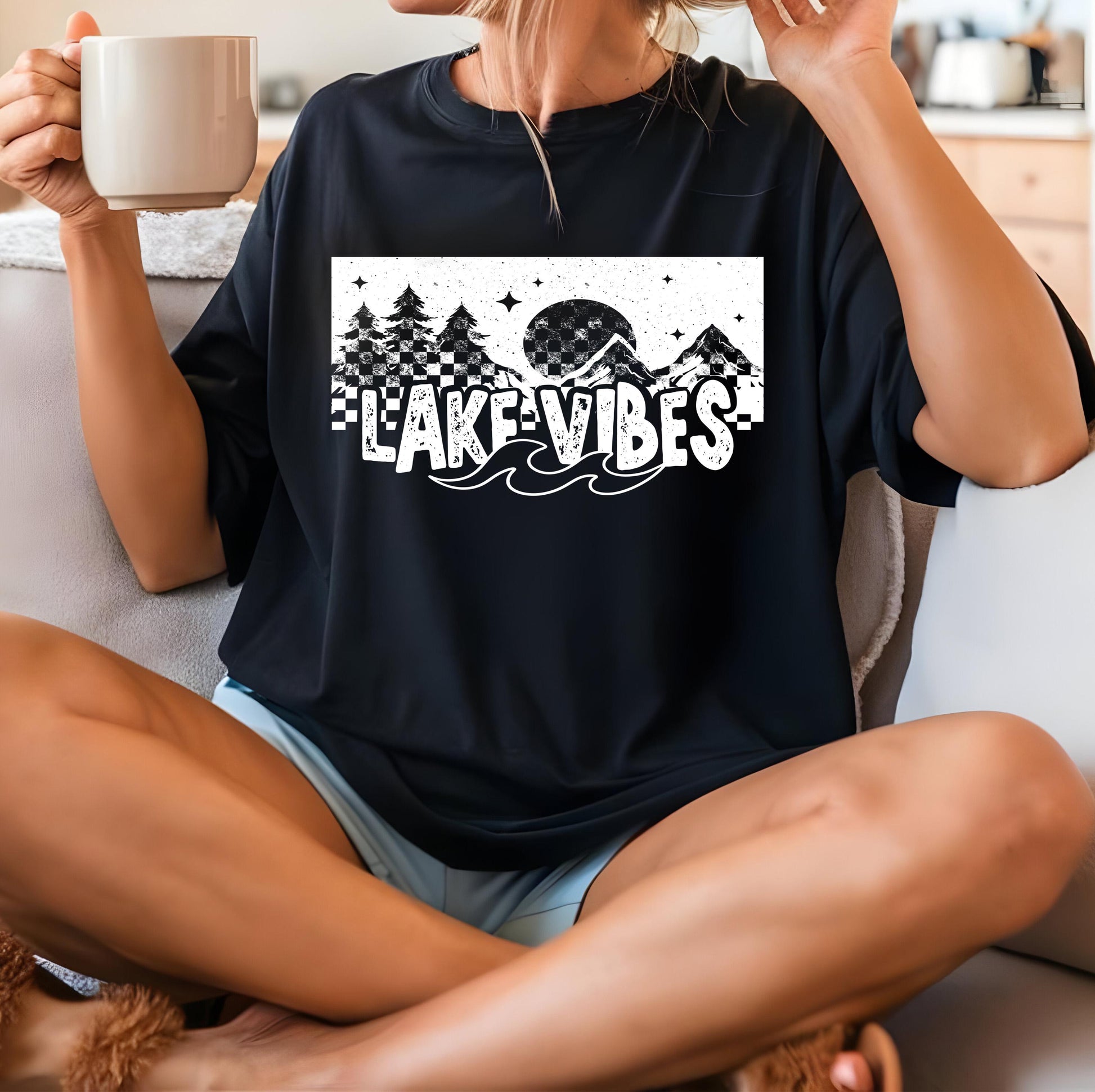 Lake Vibes DTF Transfer Ready For Press, Camping Dtf Print, Mountain DTF Transfer, Heat Press Transfer, Direct To Film, Custom Transfer
