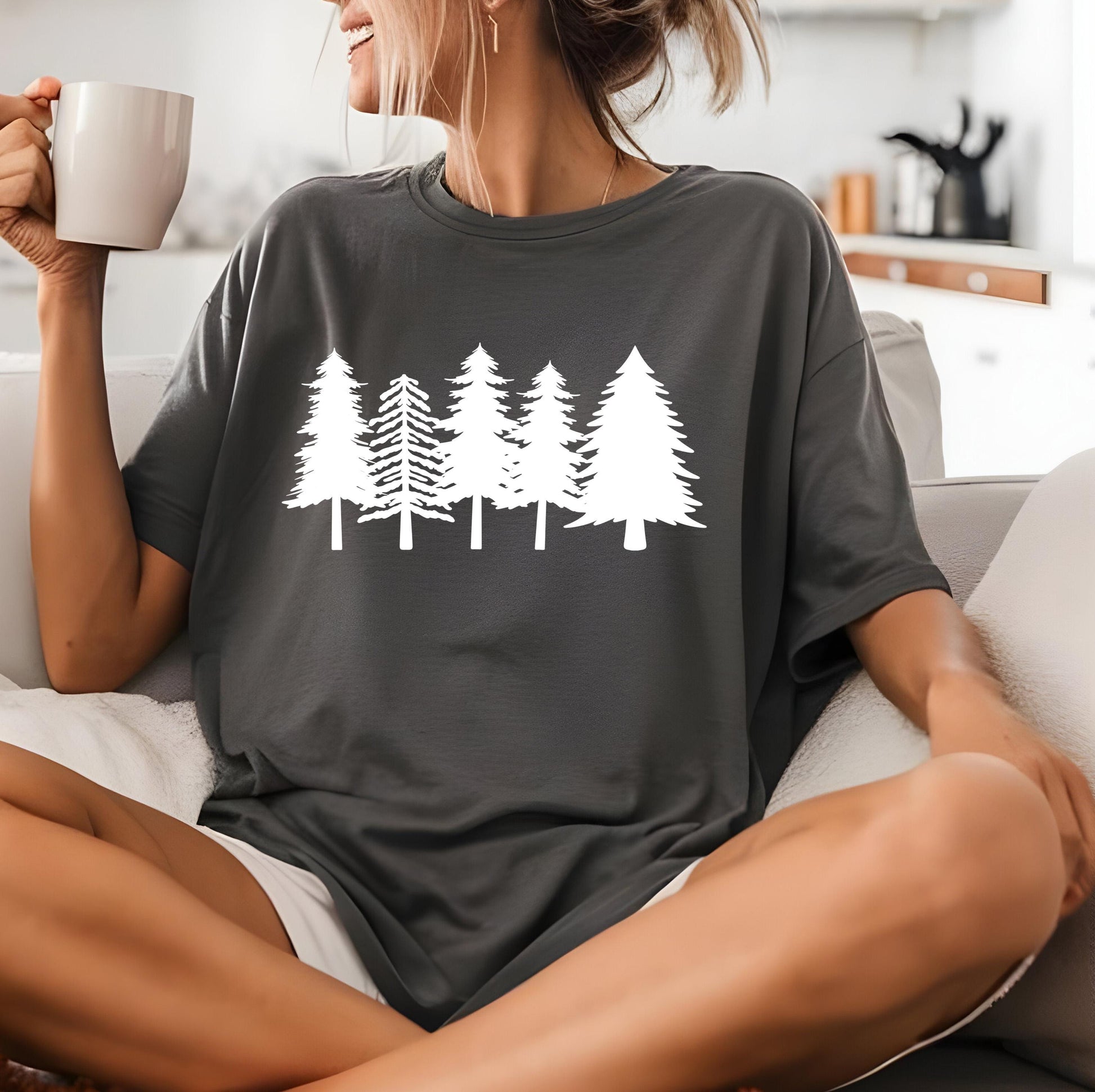 Pine Trees DTF Transfer Ready For Press, Adventure DTF Prints, Heat Press Transfer, Direct To Film, Camping Transfers, Forest Dtf Transfers