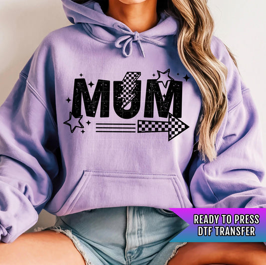 Mum DTF Transfer, Retro Mom DTF Transfer Ready For Press, Heat Press Transfer, Mommy Transfer, Direct To Film Mom Dtf Print Custom Transfer