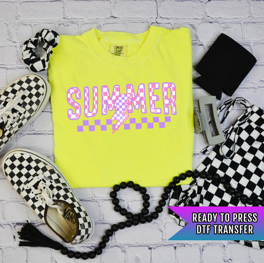 Retro Summer DTF Transfer Ready For Press, Summer Dtf Print, Beach DTF, Heat Press Transfer, Direct To Film, Sunshine Women, Custom Transfer