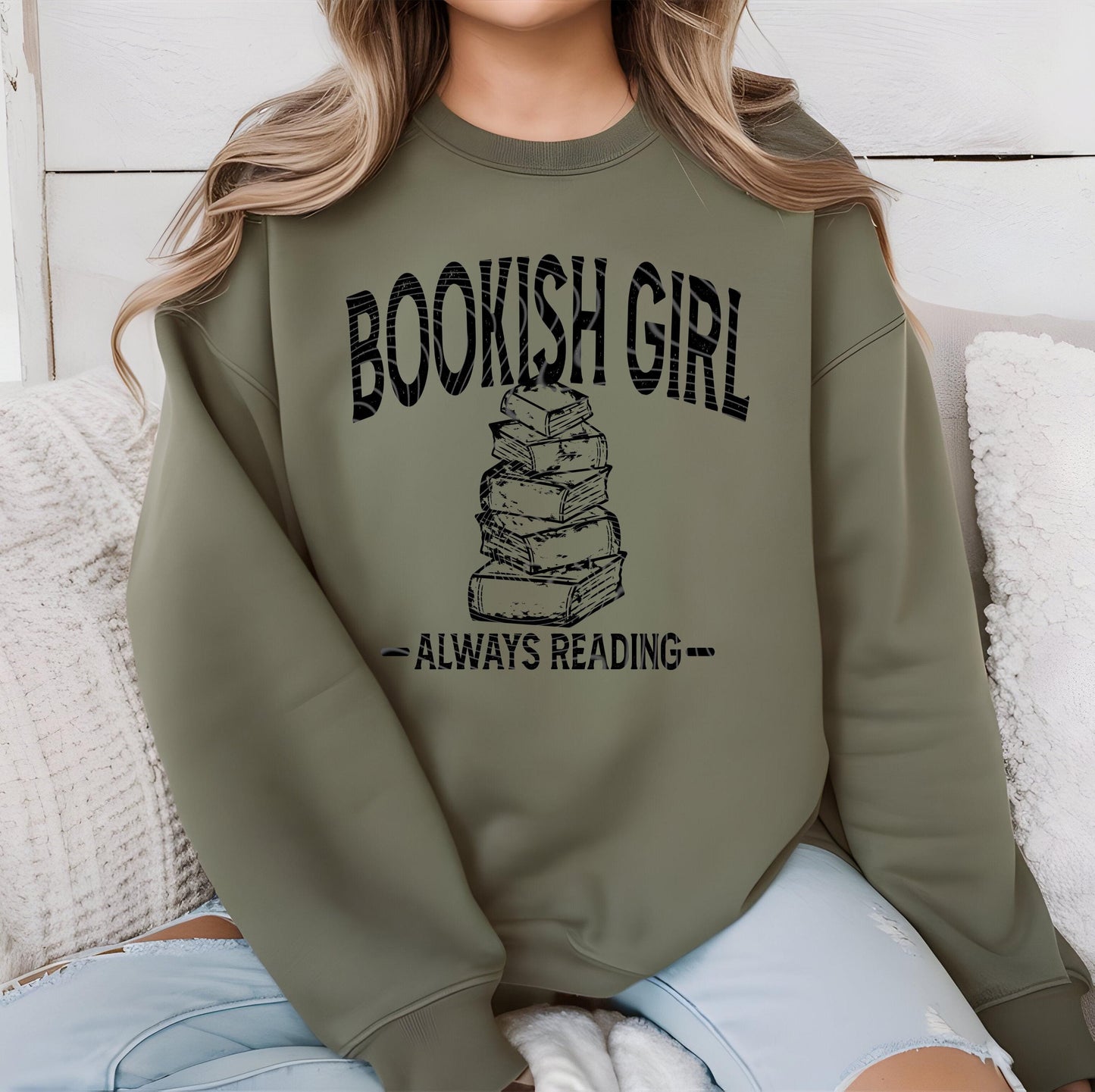 Bookish Girl DTF Transfer Ready For Press, Book Lover DTF Print, Heat Press Transfers, Direct To Film, Book Dtf Transfer, Bookish Heat Press