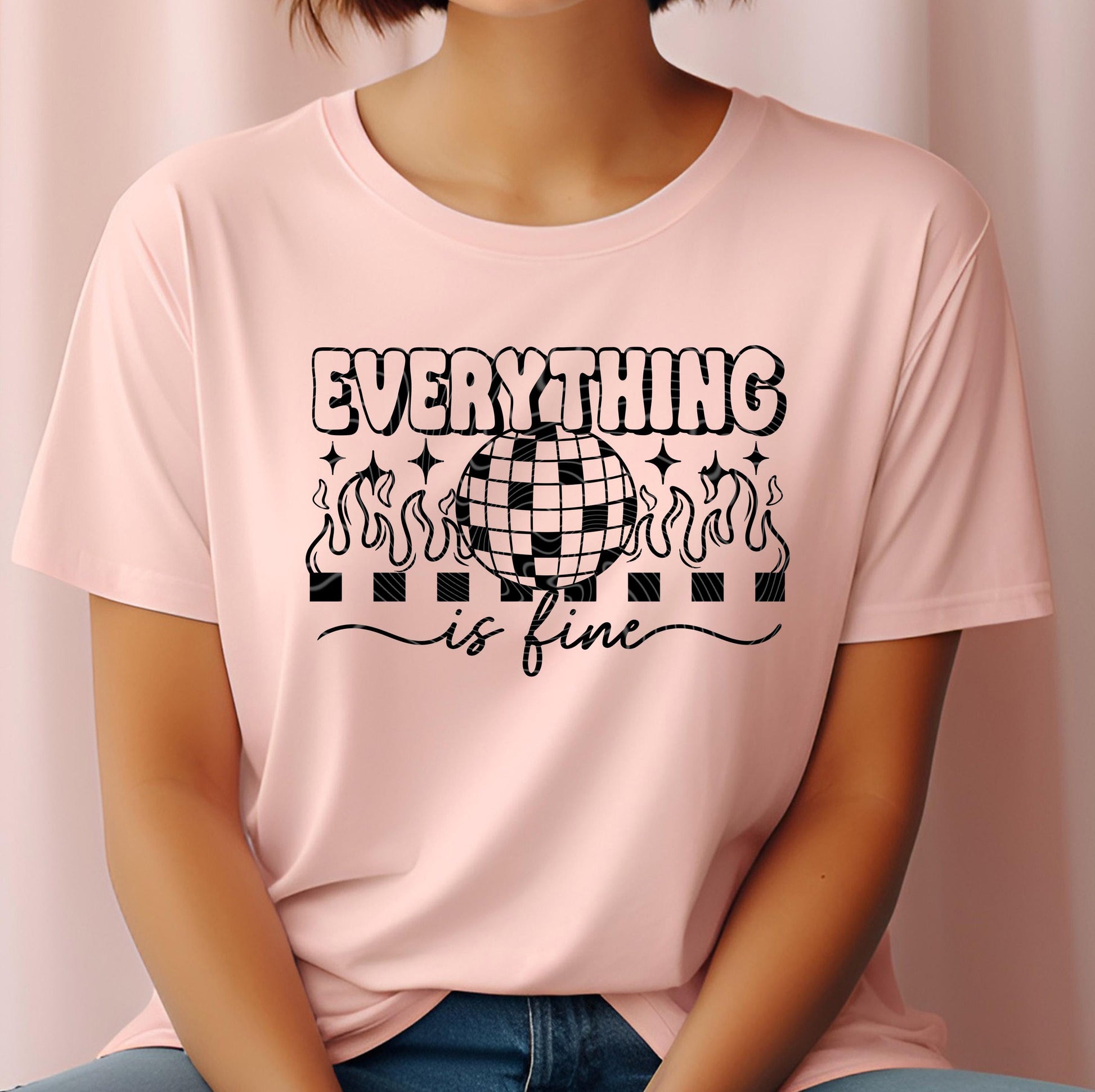 Everything Is Fine DTF Transfer Ready For Press, Sarcasm DTF Print, Heat Press Transfer, Direct To Film, Funny Dtf Transfer, Custom Transfer