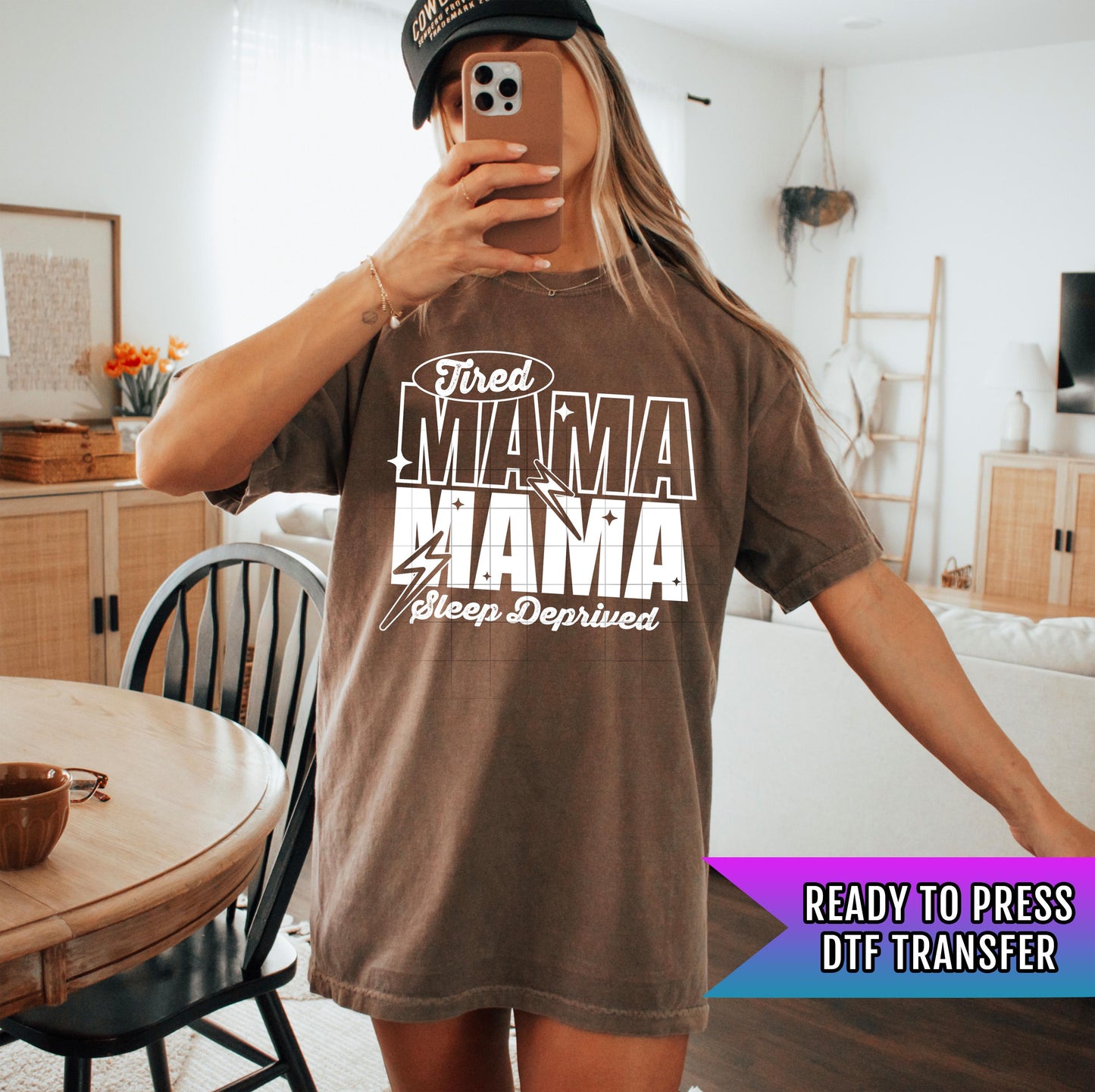Tired Mama DTF Transfer Ready For Press, Mama DTF Prints, Heat Press Transfer, Mom Transfers, Direct To Film, Mommy DTF Print, Mama Transfer