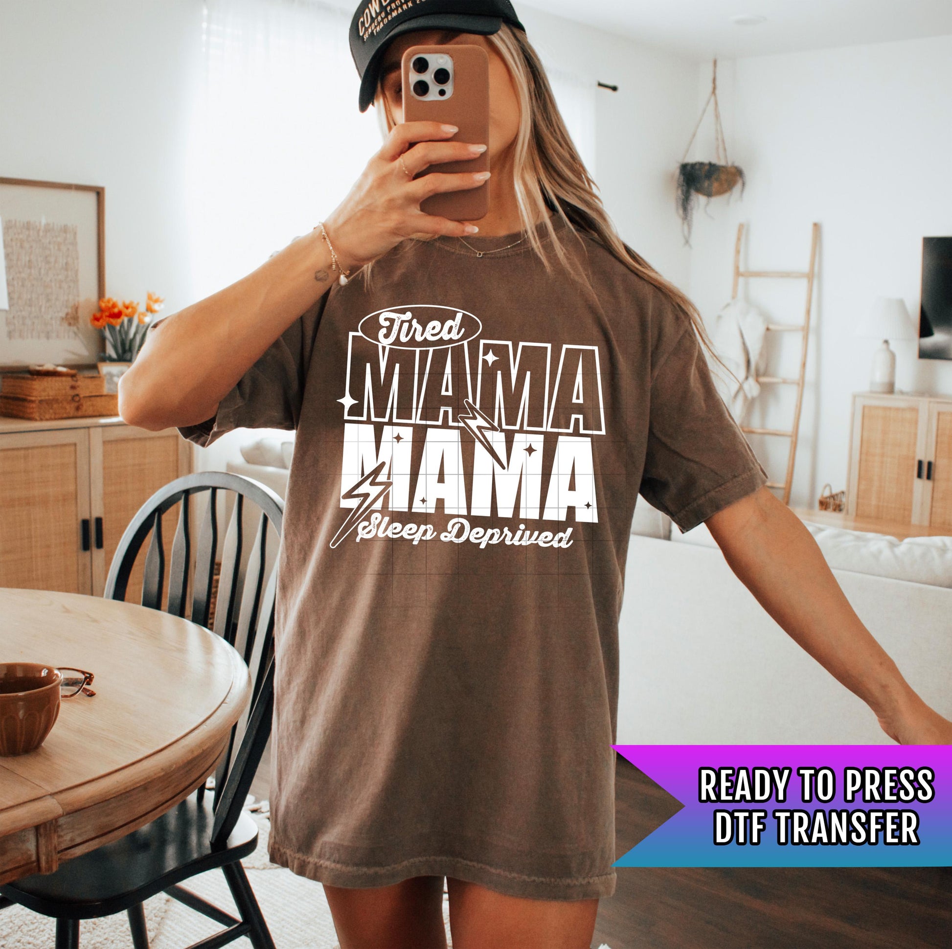 Tired Mama DTF Transfer Ready For Press, Mama DTF Prints, Heat Press Transfer, Mom Transfers, Direct To Film, Mommy DTF Print, Mama Transfer