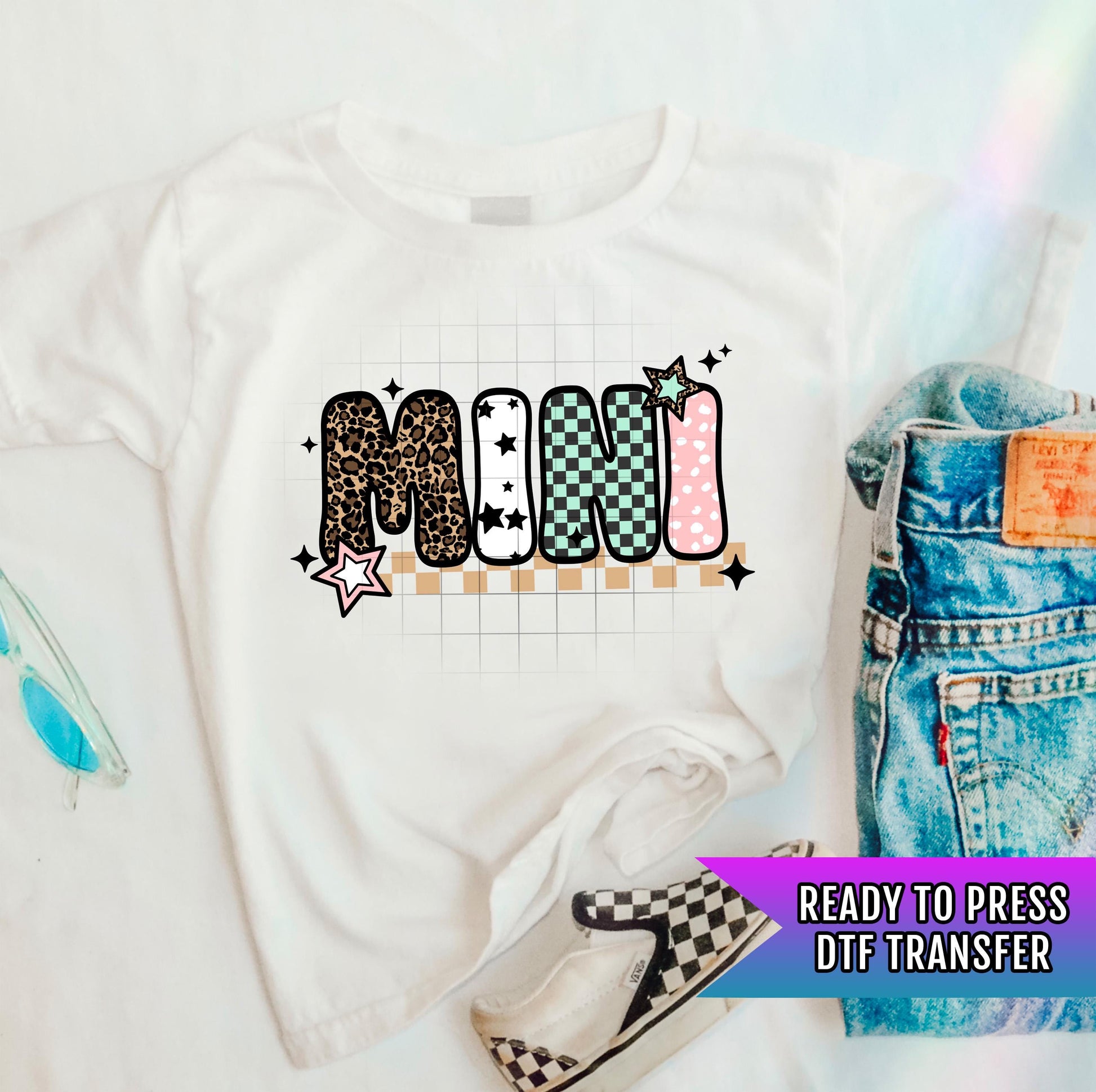Retro Mini DTF Transfer, Retro Mama DTF Transfer Ready For Press, Stars DTF Print, Heat Press Transfer, Mother Dtf Transfer, Custom Transfer