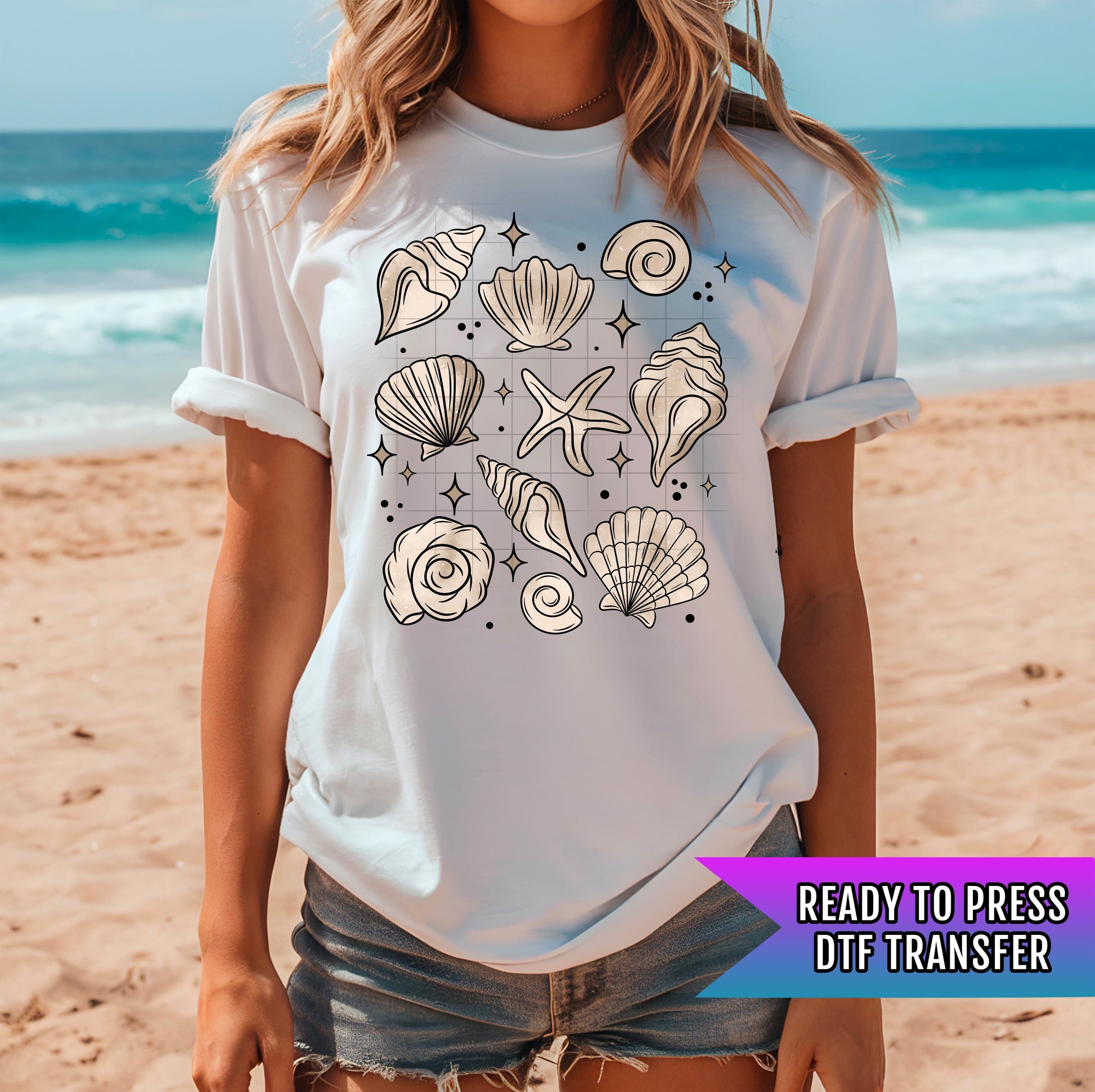 Summer Vibes DTF Transfer Ready For Press, Beach Coastal Dtf Print, Summer DTF Transfer, Heat Press Transfer, Direct To Film Ocean Lover DTF