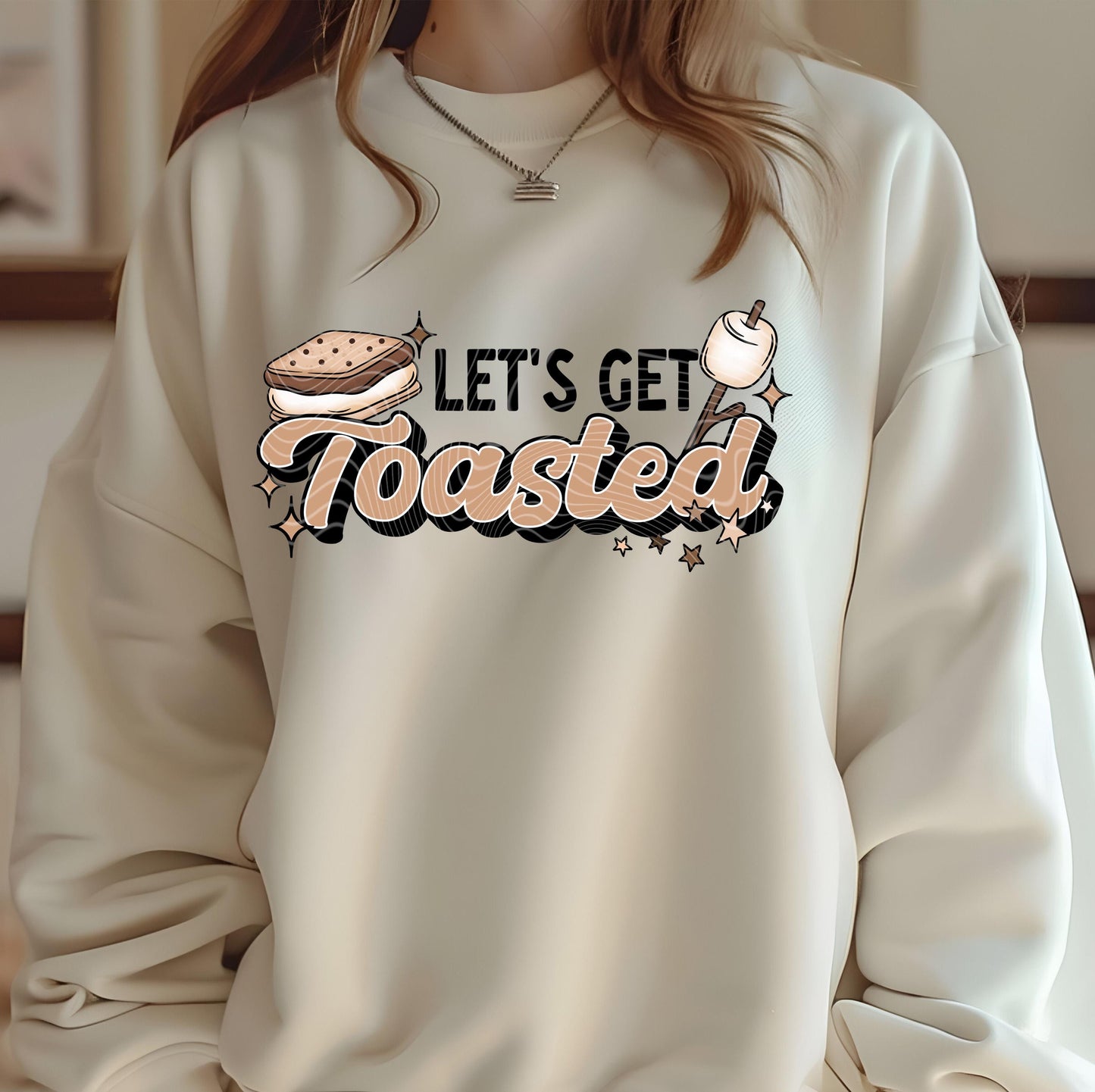 Let&#39;s Get Toasted DTF Transfer Ready For Press, Camping Lover Dtf Print, Camping DTF, Heat Press Transfer, Direct To Film, Custom Transfers