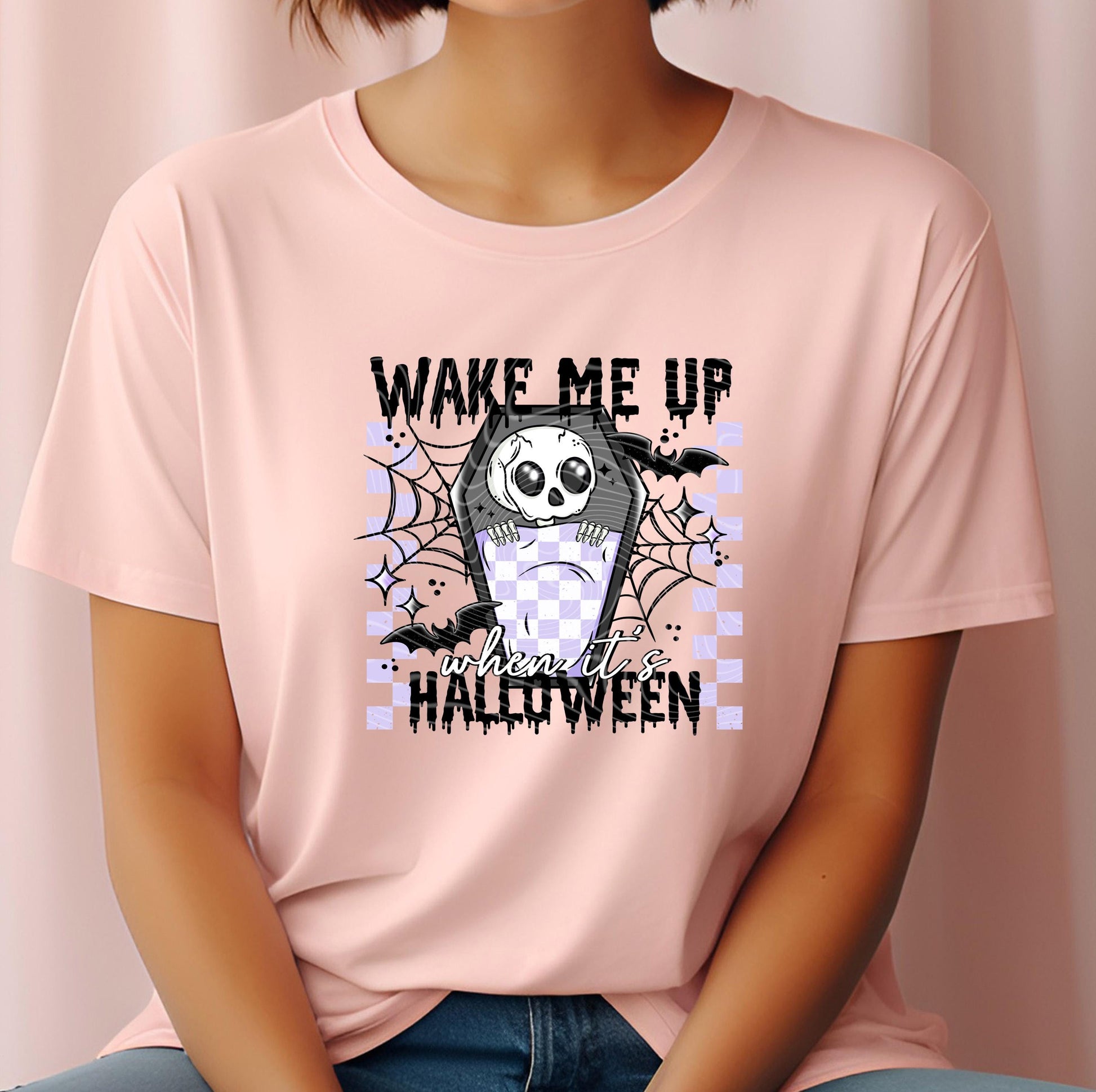 Wake Me Up When It's Halloween DTF Transfers Ready For Press, Horror Dtf Prints, Direct To Film, Halloween Dtf Print, Heat Press Transfers