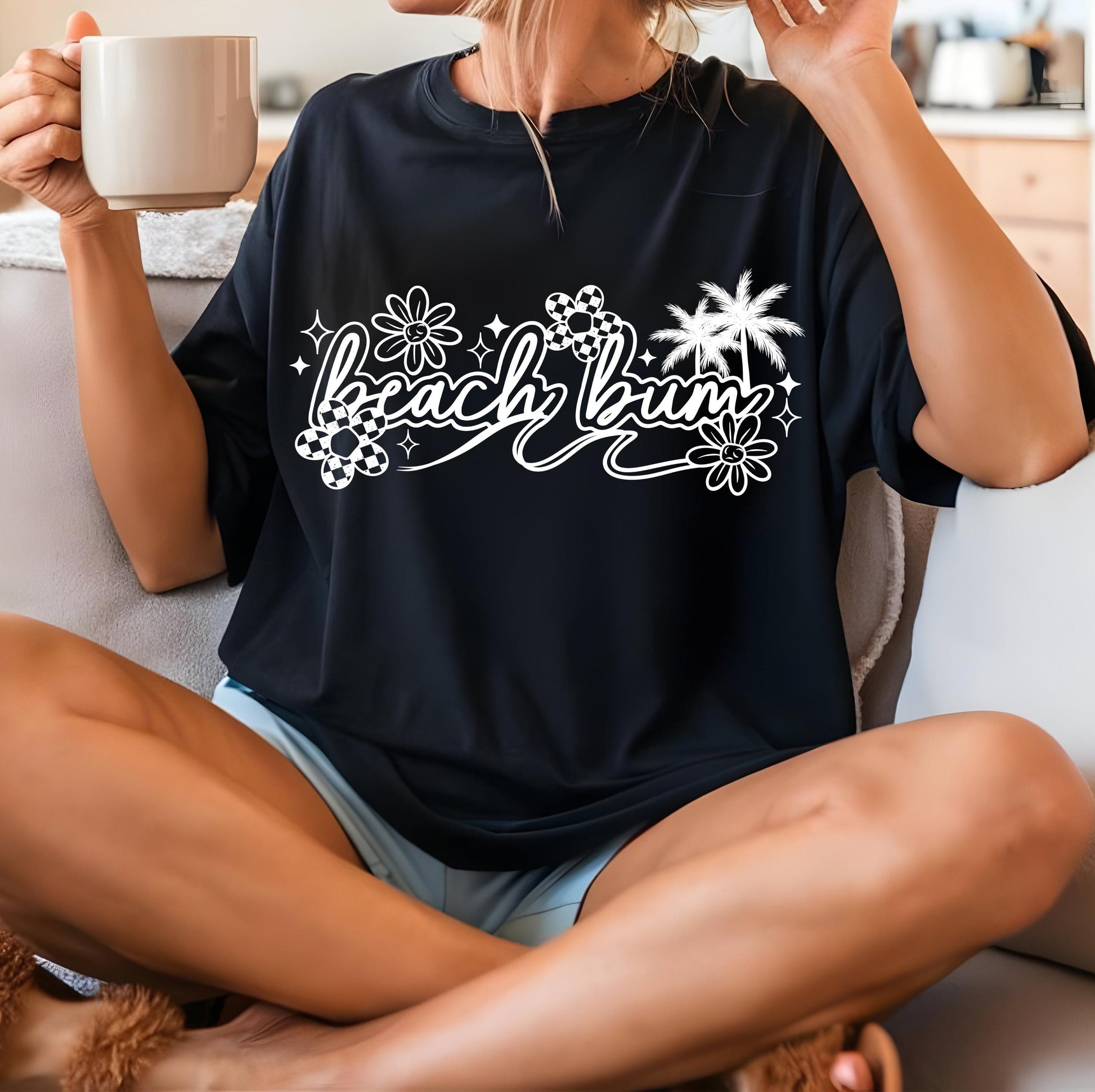 Beach Bum DTF Transfer Ready For Press, Summer Vibes Dtf Print, Beach DTF, Heat Press Transfer, Direct To Film, Vacation Dtf Custom Transfer