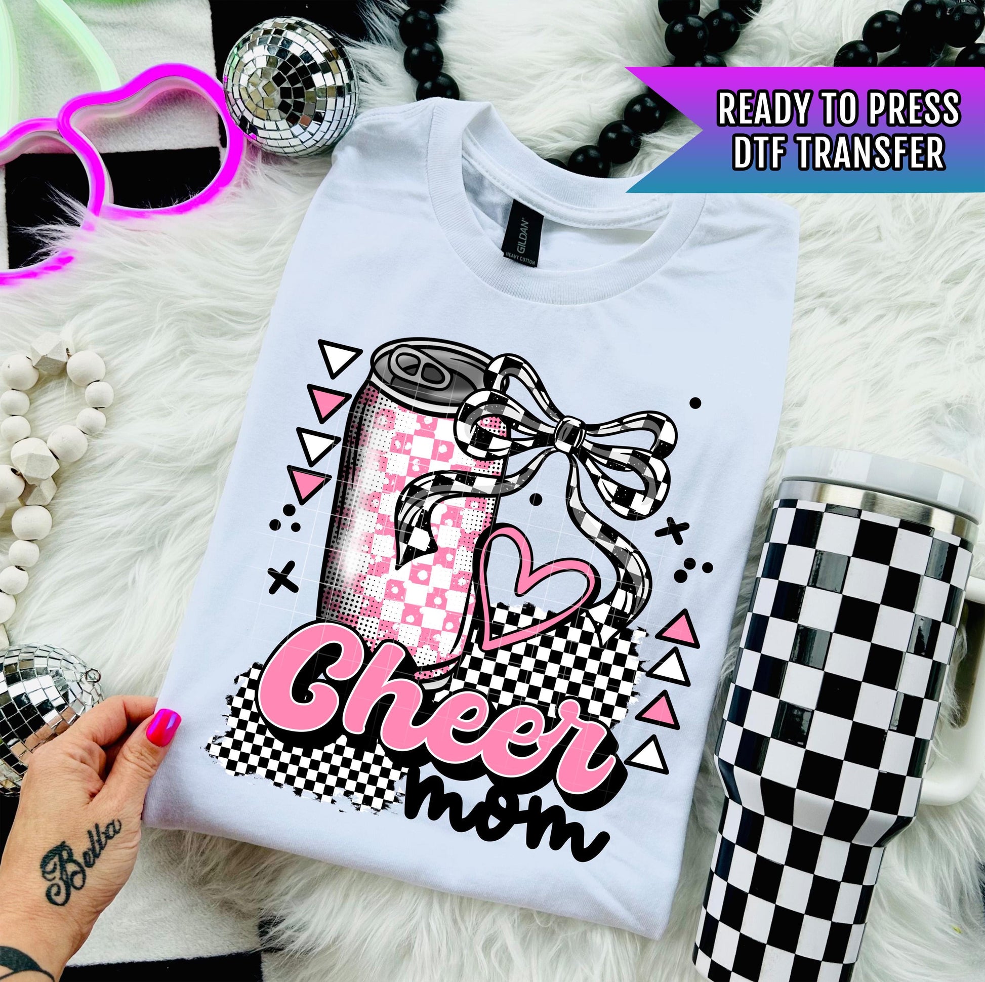 Cheer Mom DTF Transfer Ready For Press, Mother Dtf Print, Coquette Bow DTF, Heat Press Transfer, Direct To Film, Mommy Dtf, Custom Transfer