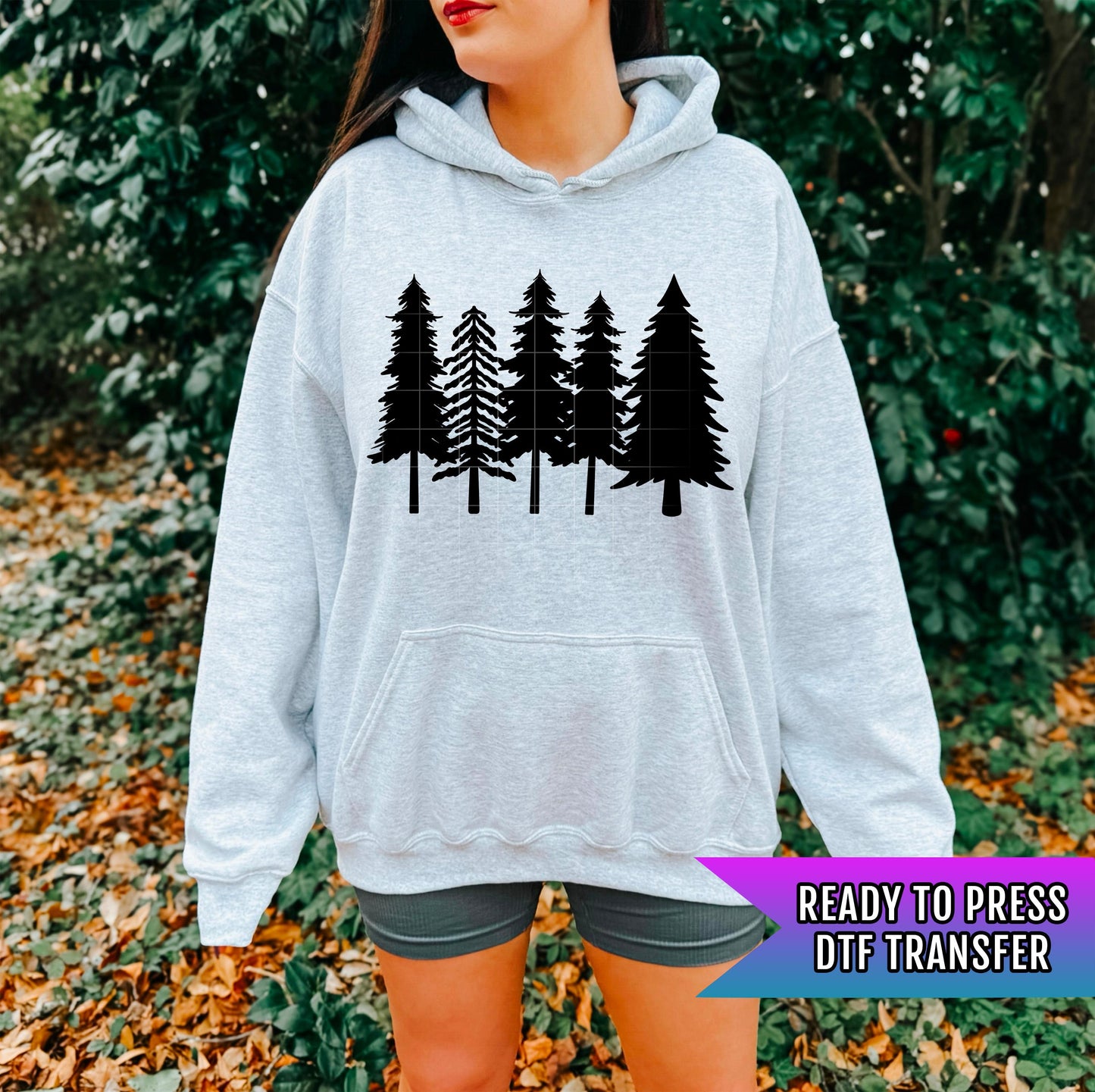 Forest DTF Transfer Ready For Press, Camping DTF Prints, Heat Press Transfer, Direct To Film, Adventure Transfers, Pine Trees Dtf Transfers