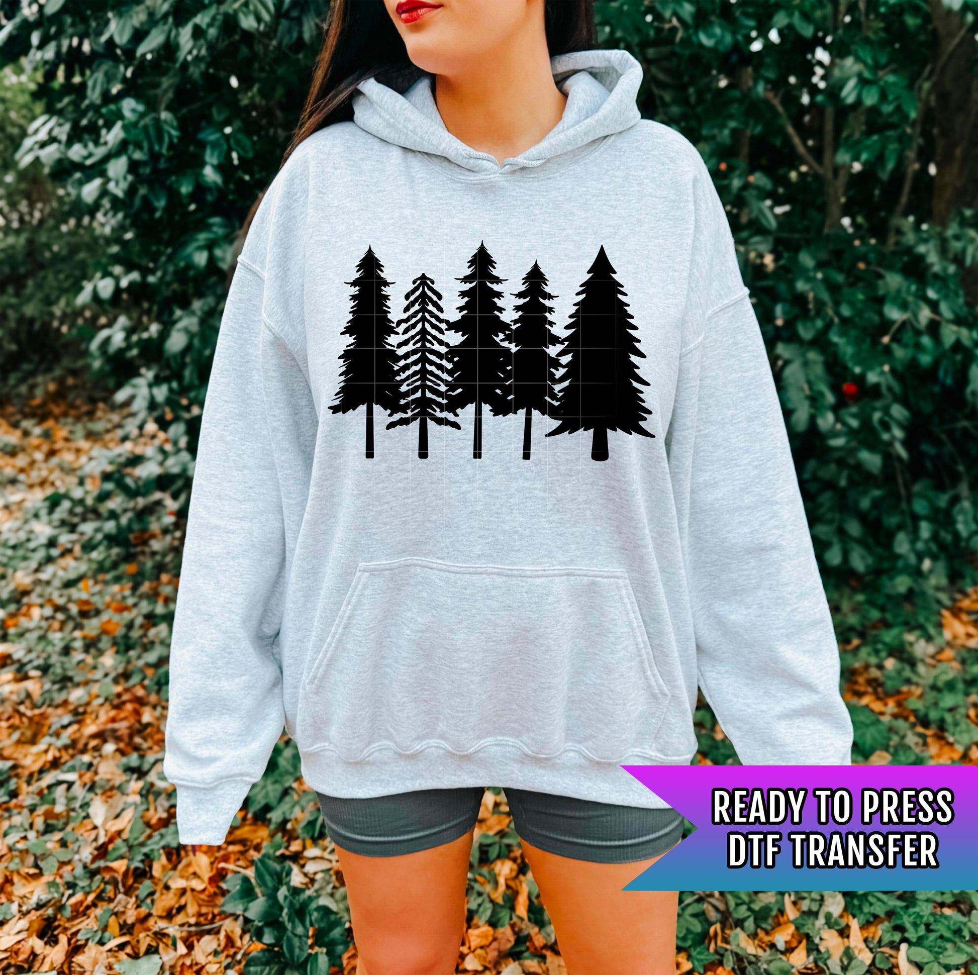 Forest DTF Transfer Ready For Press, Camping DTF Prints, Heat Press Transfer, Direct To Film, Adventure Transfers, Pine Trees Dtf Transfers