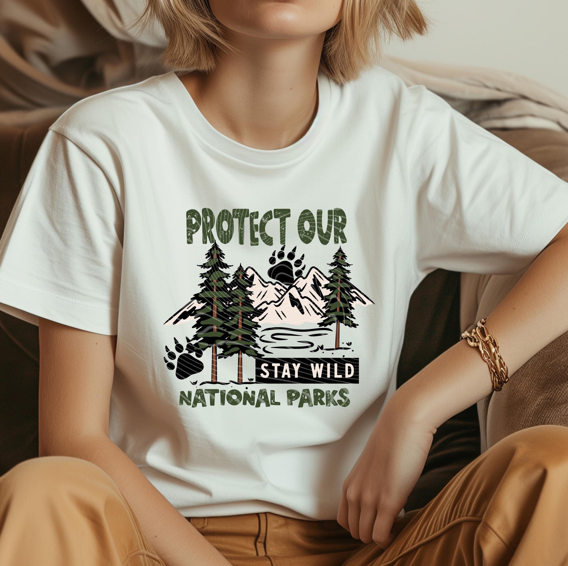 Protect Our National Parks DTF Transfer Ready For Press, Camping DTF Print, Heat Press Transfer, Direct To Film Adventure Transfer Stay Wild