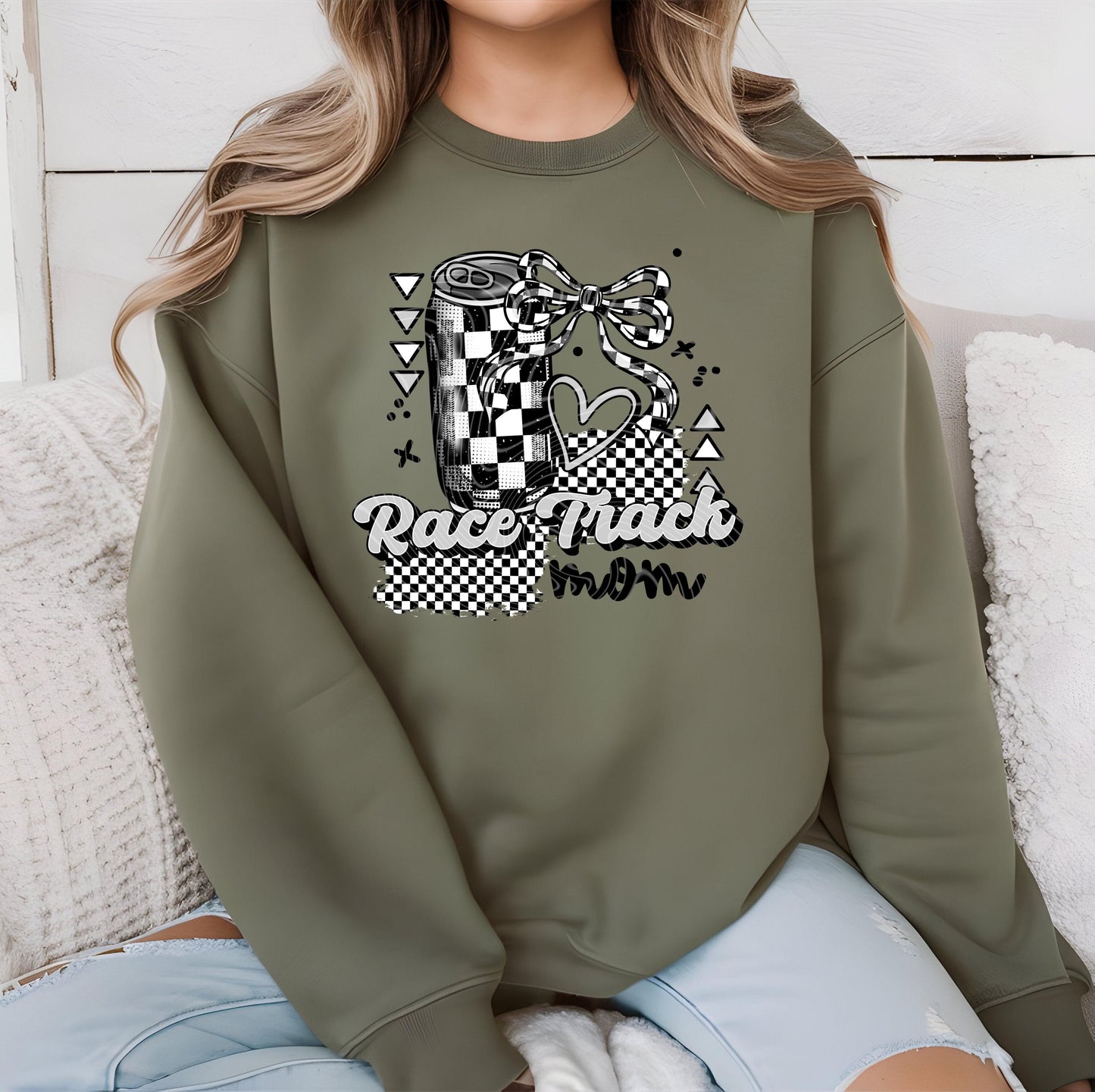 Race Track Mom DTF Transfer, Mom DTF Transfer Ready For Press, Heat Press Transfer, Coquette Bow Transfer, Direct To Film, Custom Transfer