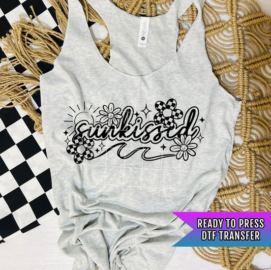 Sunkissed DTF Transfer Ready For Press, Summer Dtf Print, Sunshine DTF, Heat Press Transfer Direct To Film, Custom Transfer, Beach Transfer