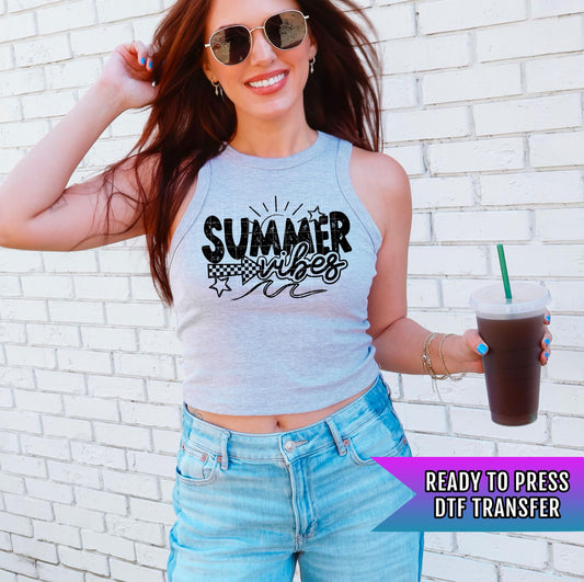 Summer Vibes DTF Transfers Ready For Press, Beach Vibes Dtf Print, Sunshine DTF Print, Heat Press Transfers, Direct To Film, Custom Transfer