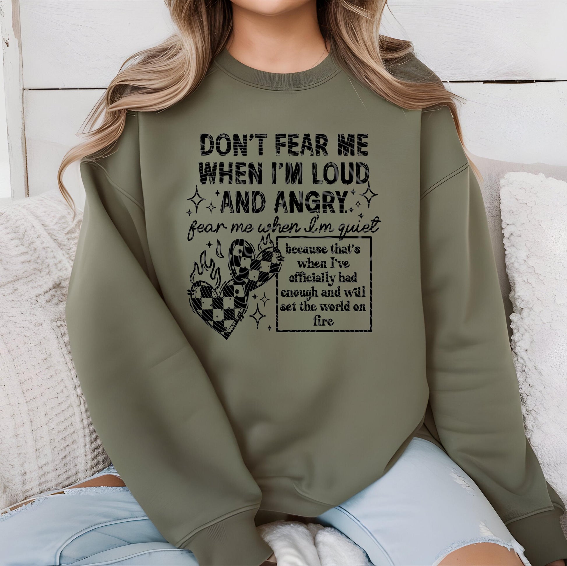 Don't Fear Me DTF Transfer Ready For Press, Sarcastic DTF, Heat Press Transfers Direct To Film, Dark Humor DTF Transfers, Custom Transfers