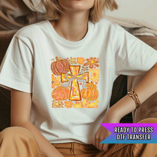 God DTF Transfers Ready For Press, Coquette Bow Dtf Print, Heat Press Transfer, Pumpkin, Direct To Film, Faith Dtf Transfer, Custom Transfer