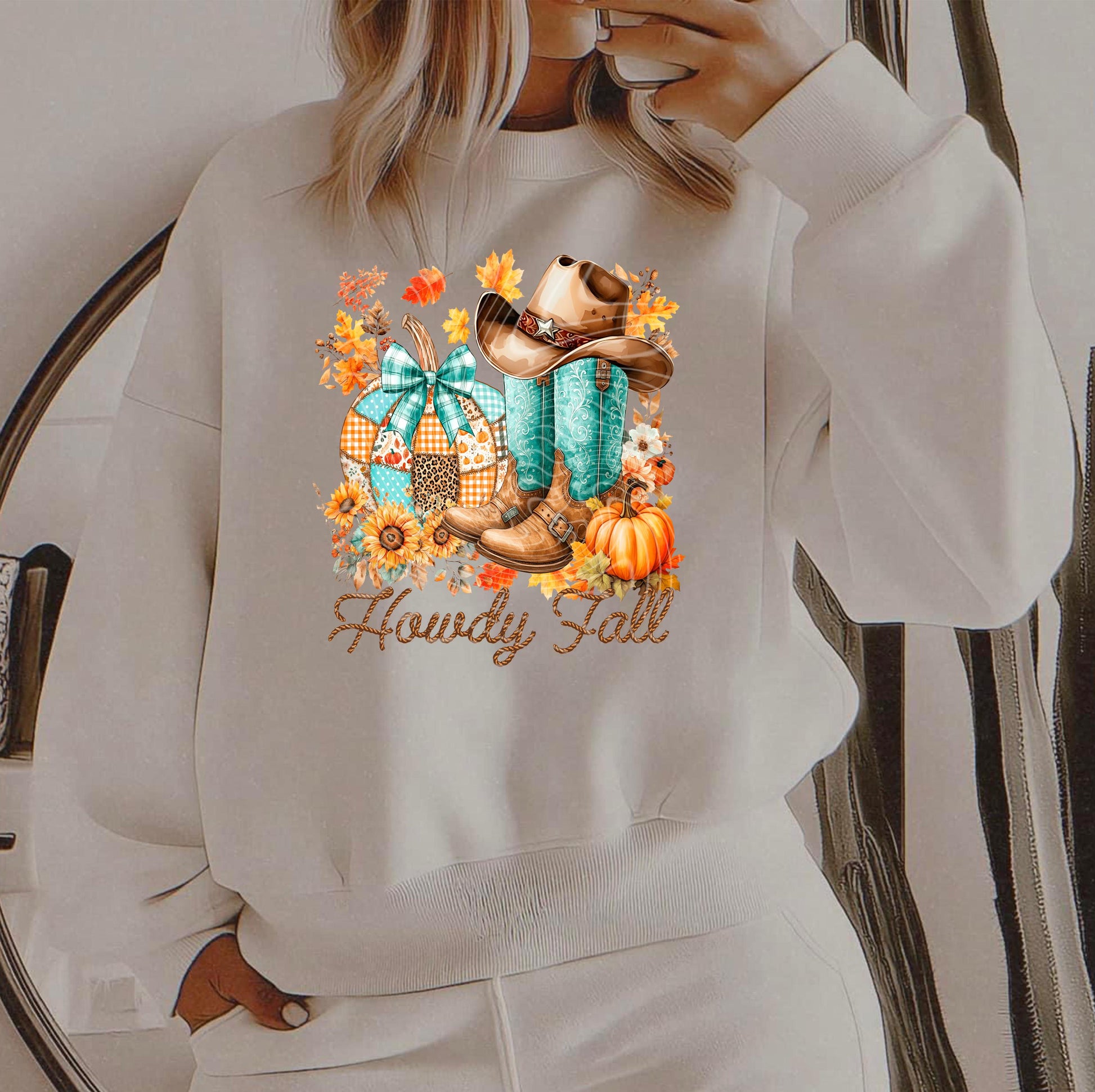 Howdy Fall DTF Transfer Ready For Press, Fall DTF Print, Western Dtf, Fall Vibes Dtf Prints, Heat Press Transfers, Country, Custom Transfers