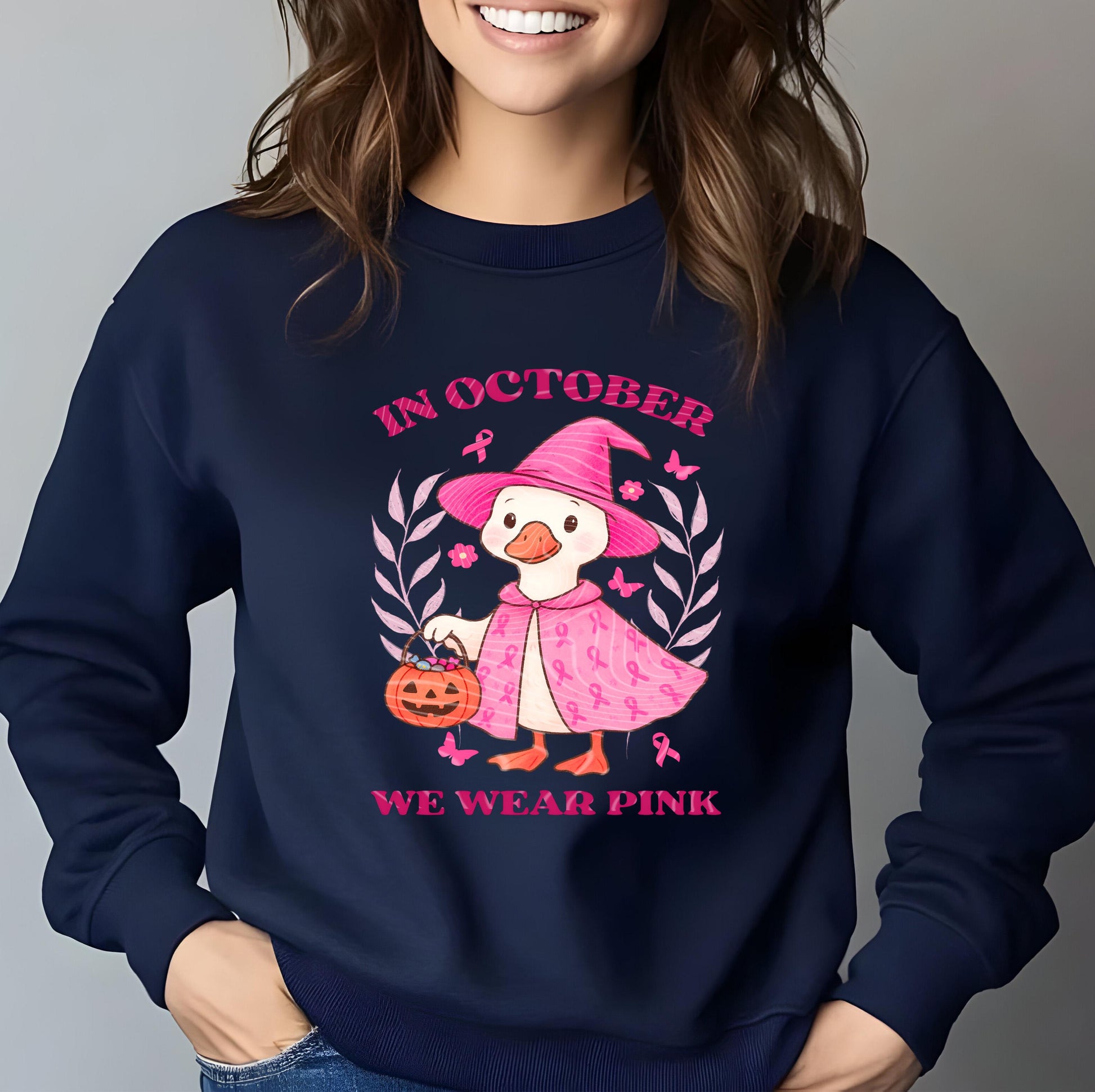 In October We Wear Pink DTF Transfer Ready For Press, Cancer Fighter Dtf Print, Breast Cancer Awareness, Heat Press Transfer, Direct To Film