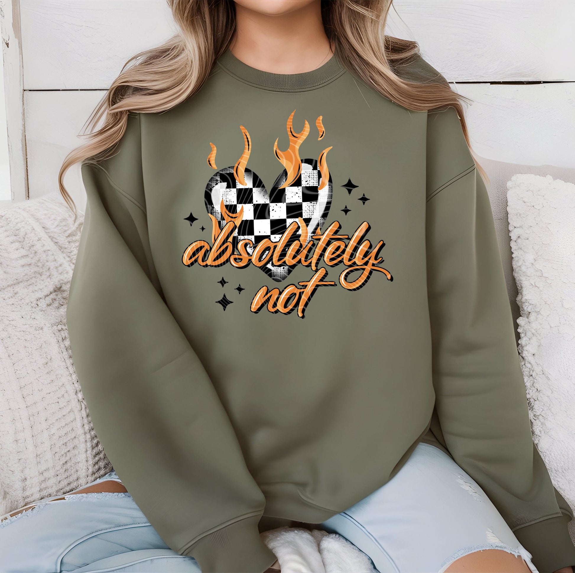 Absolutely Not DTF Transfer Ready For Press, Sarcastic DTF Prints, Heat Press Transfer, Direct To Film, Humor DTF Transfer, Custom Transfer