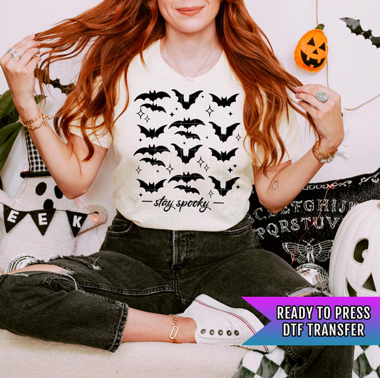 Halloween Bats DTF Transfers, Halloween DTF Transfers Ready For Press, Horror DTF, Heat Press Transfers, Direct To Film, Custom Transfers