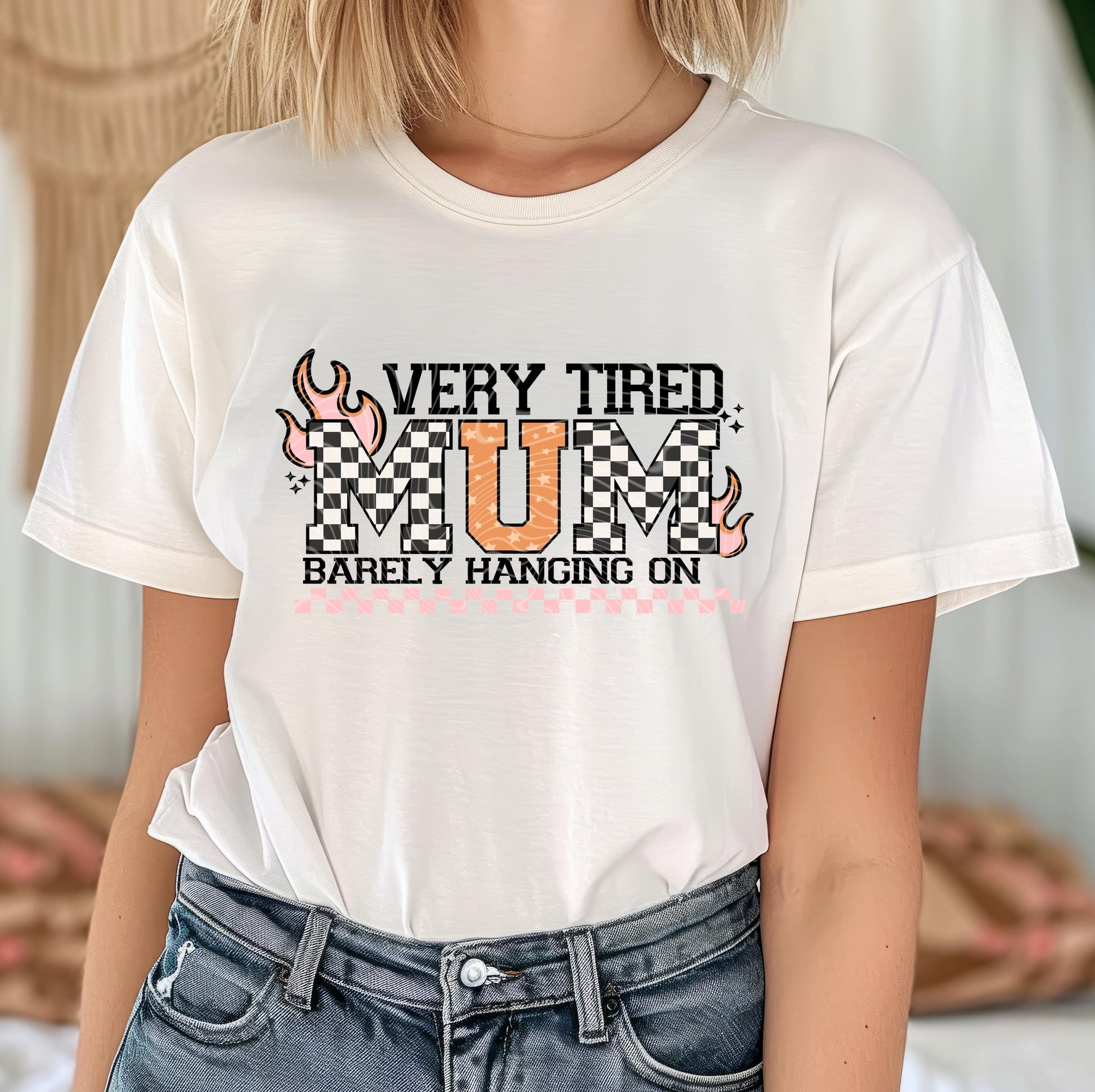 Very Tired Mum DTF Transfer Ready For Press, Mama DTF Prints, Retro Mama DTF Prints, Heat Press Transfer, Direct To Film, Custom Transfers