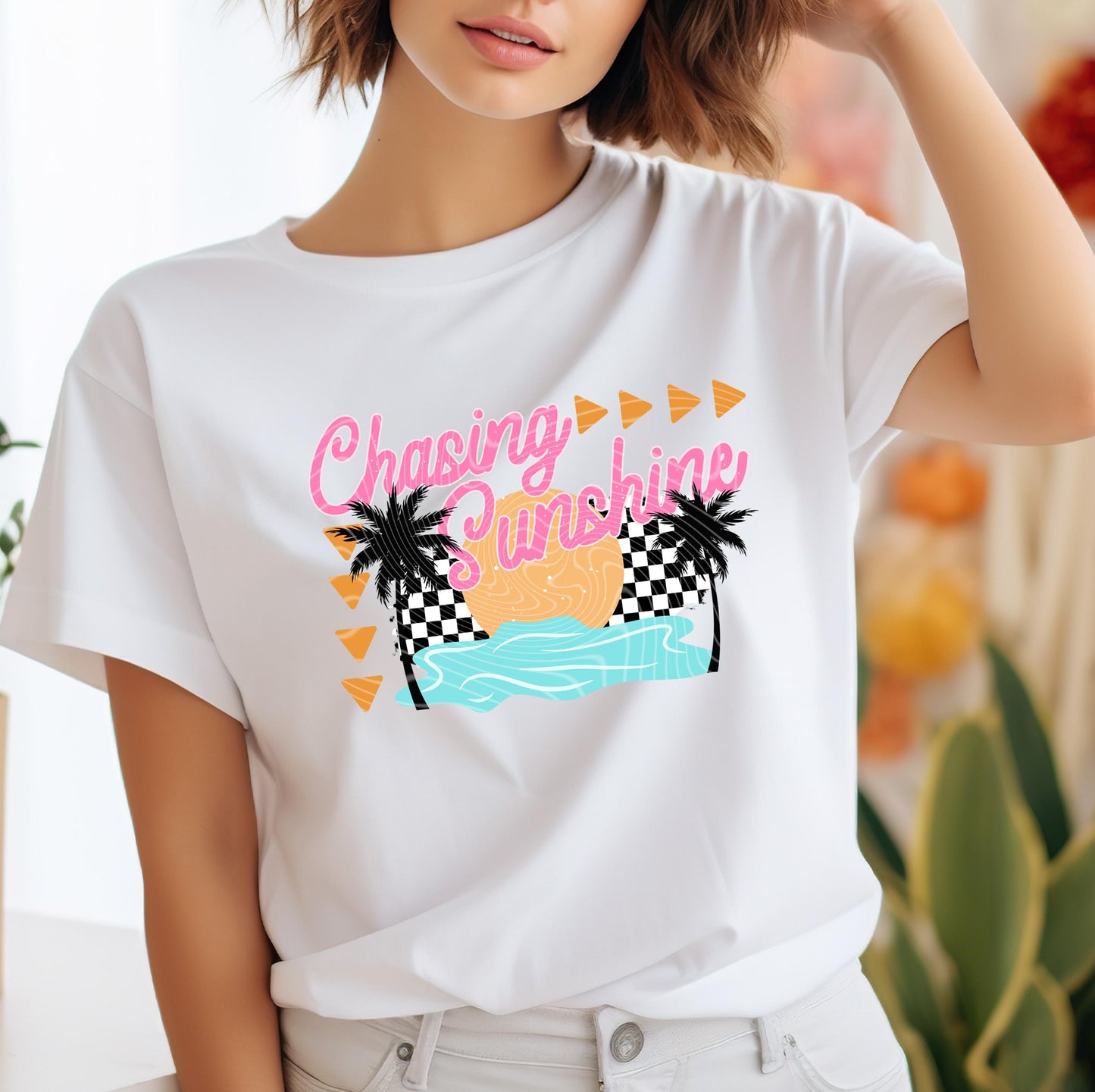 Chasing Sunshine DTF Transfer Ready For Press, Beach Dtf Print, Summer DTF, Heat Press Transfer, Coastal Dtf, Direct To Film Custom Transfer