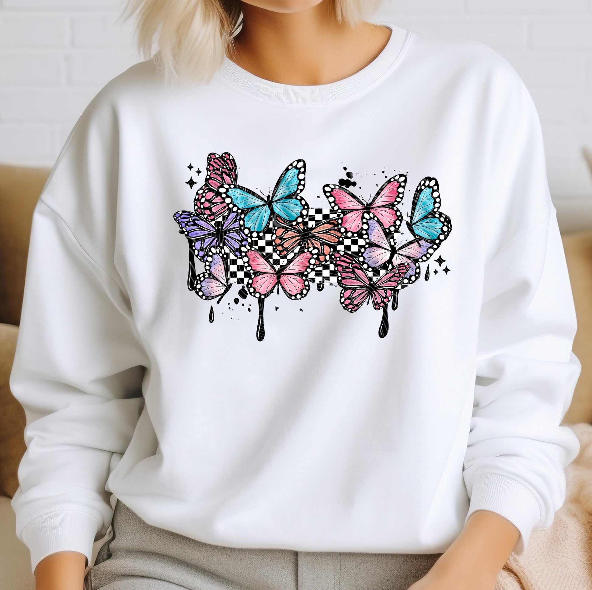 Retro Butterfly DTF Transfer Ready For Press, Animal Lover DTF Print, Heat Press Transfer, Direct To Film Funny Dtf Transfer Custom Transfer