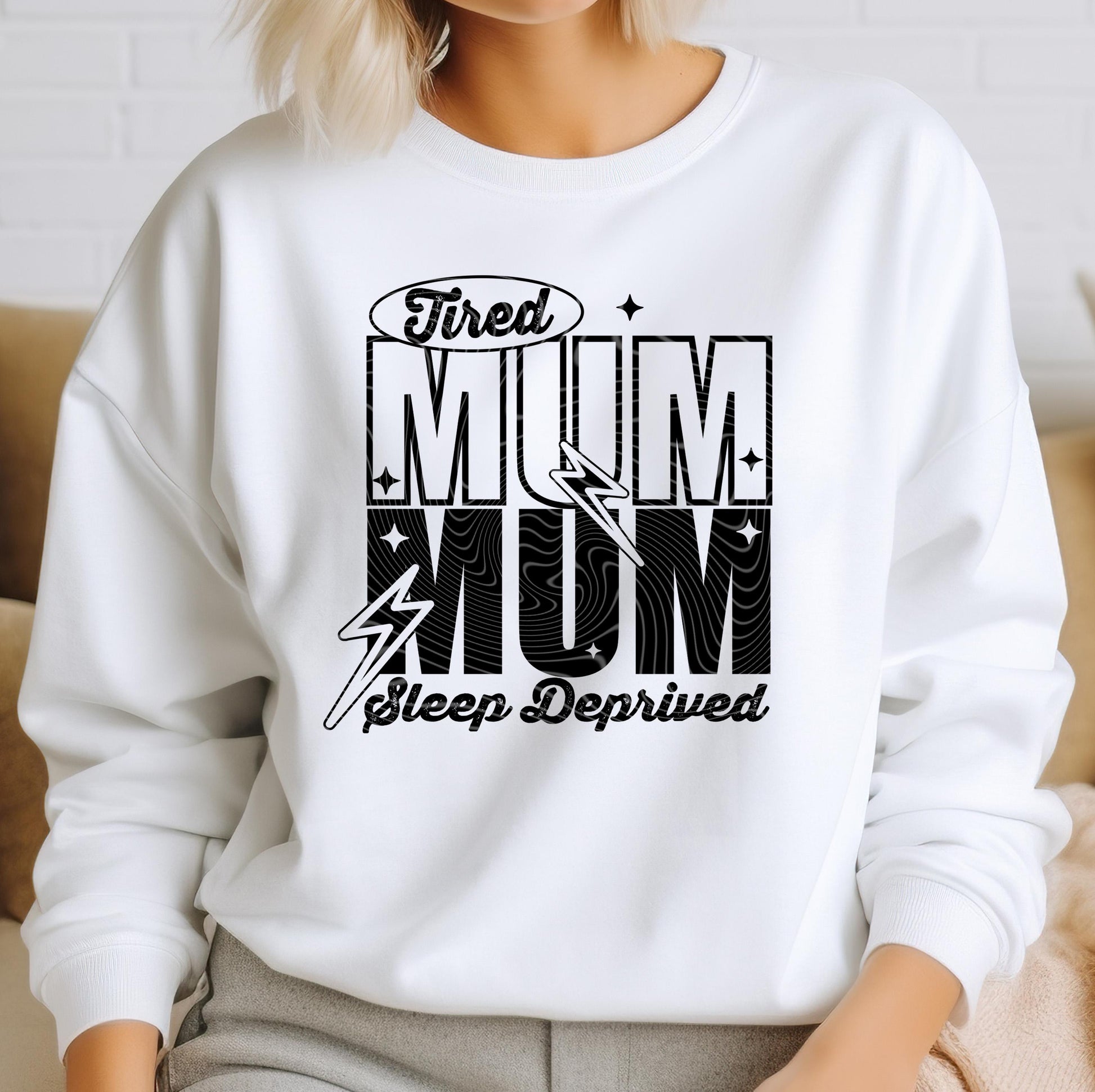 Tired Mum DTF Transfer Ready For Press, Mama DTF Prints, Heat Press Transfer, Mom Transfers, Direct To Film, Mother DTF Print, Mama Transfer
