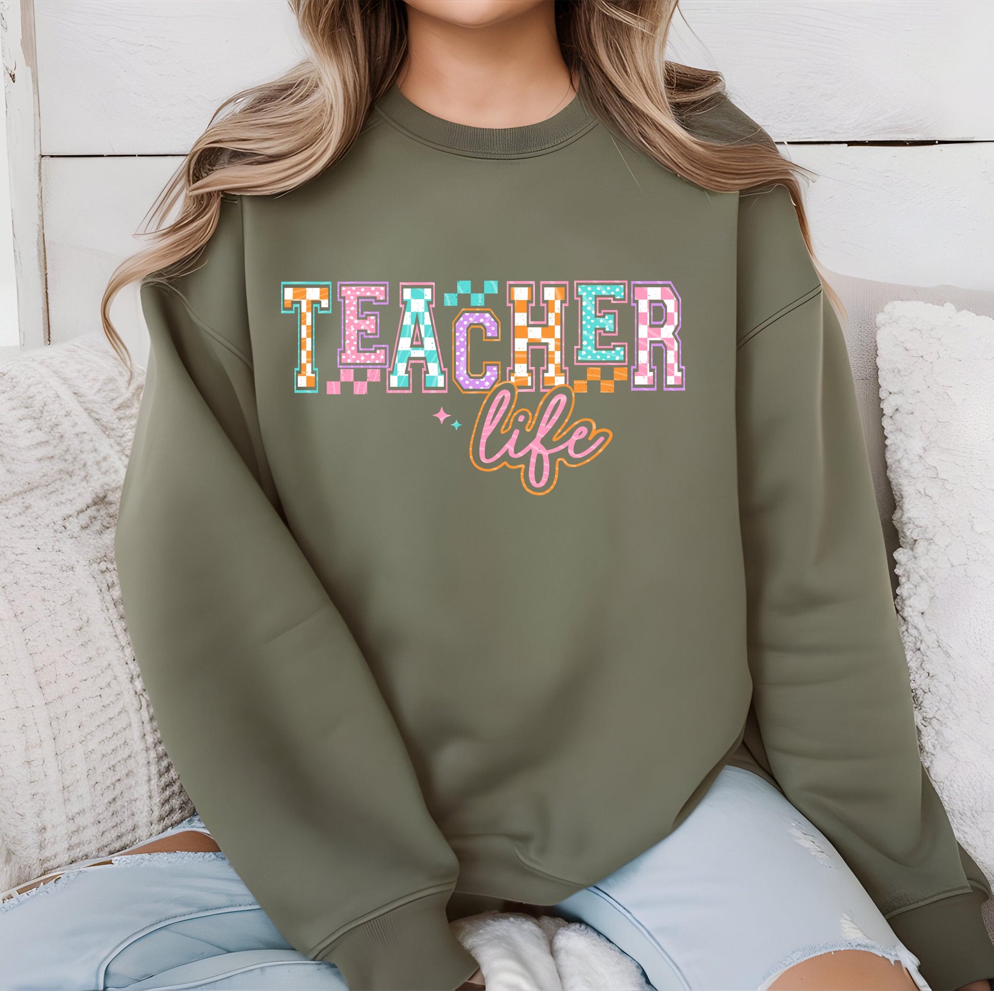 Teacher Life DTF Transfer Ready For Press, Teacher Stuff Dtf Print, Direct To Film, Heat Press Transfer, Back To School Dtf, Custom Transfer