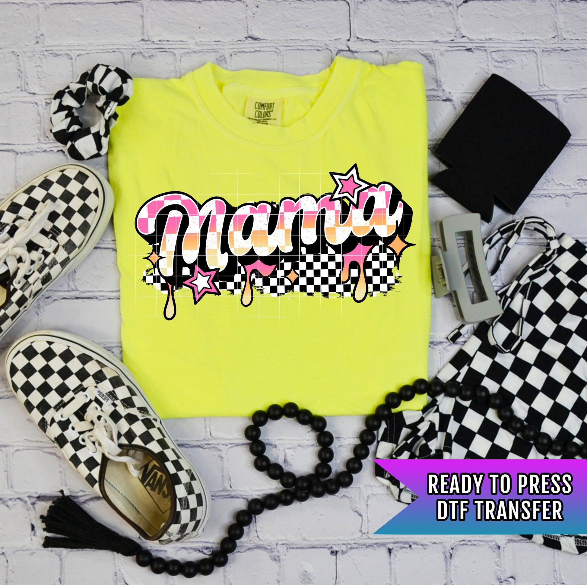 Retro Mama DTF Transfer Ready For Press, Mama DTF Print, Heat Press Transfer, Direct To Film, Mama DTF Print Custom Transfer Mother Transfer