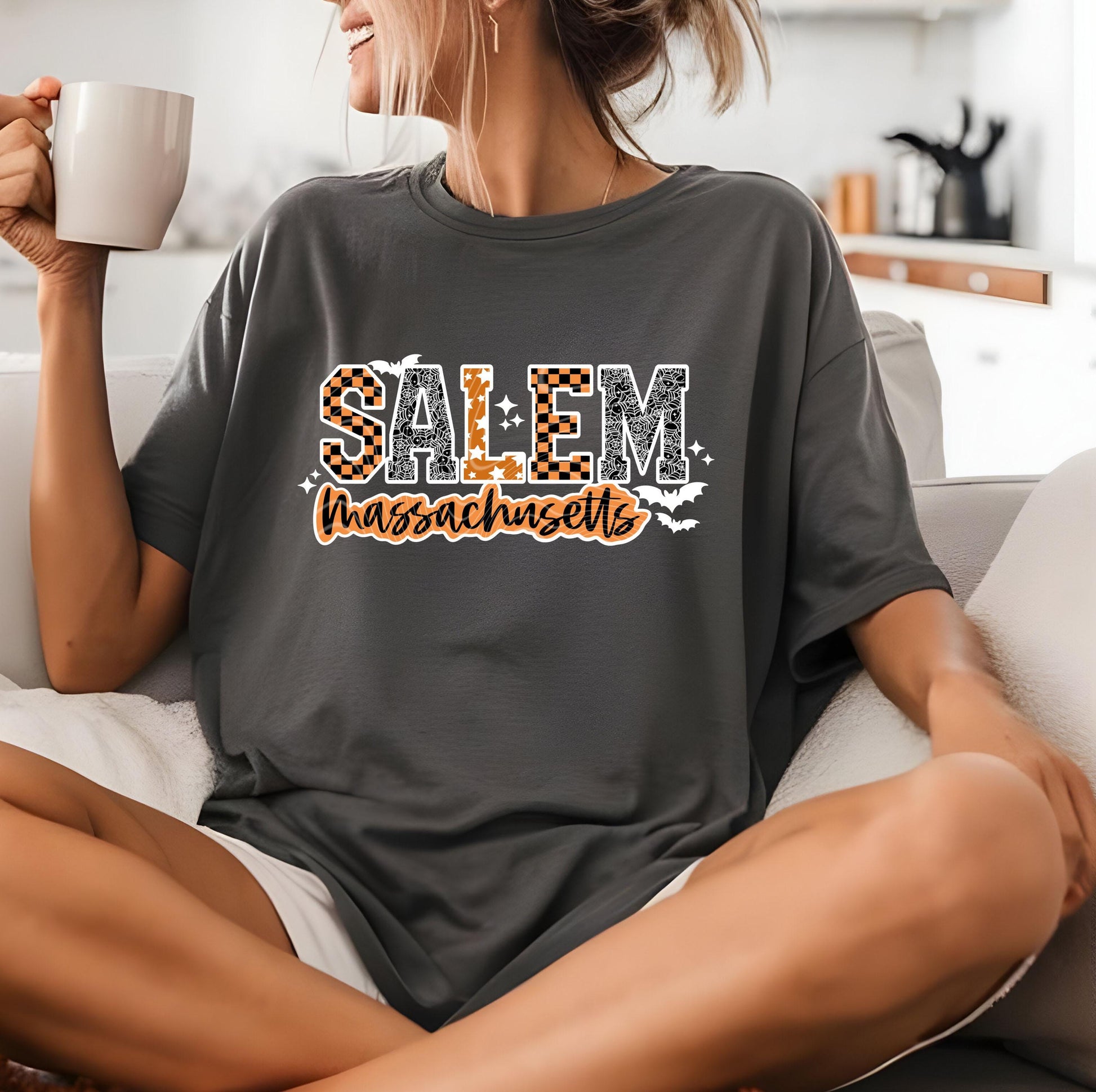 Salem Massachusetts DTF Transfer, Halloween Massachusetts DTF Transfer Ready For Press, Heat Press Transfer, Custom Transfer, Direct To Film