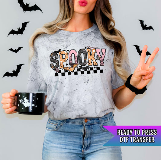 Halloween Spooky DTF Transfer, Halloween DTF Transfer Ready For Press, Spooky Season, Heat Press Transfer, Custom Transfers, Direct To Film