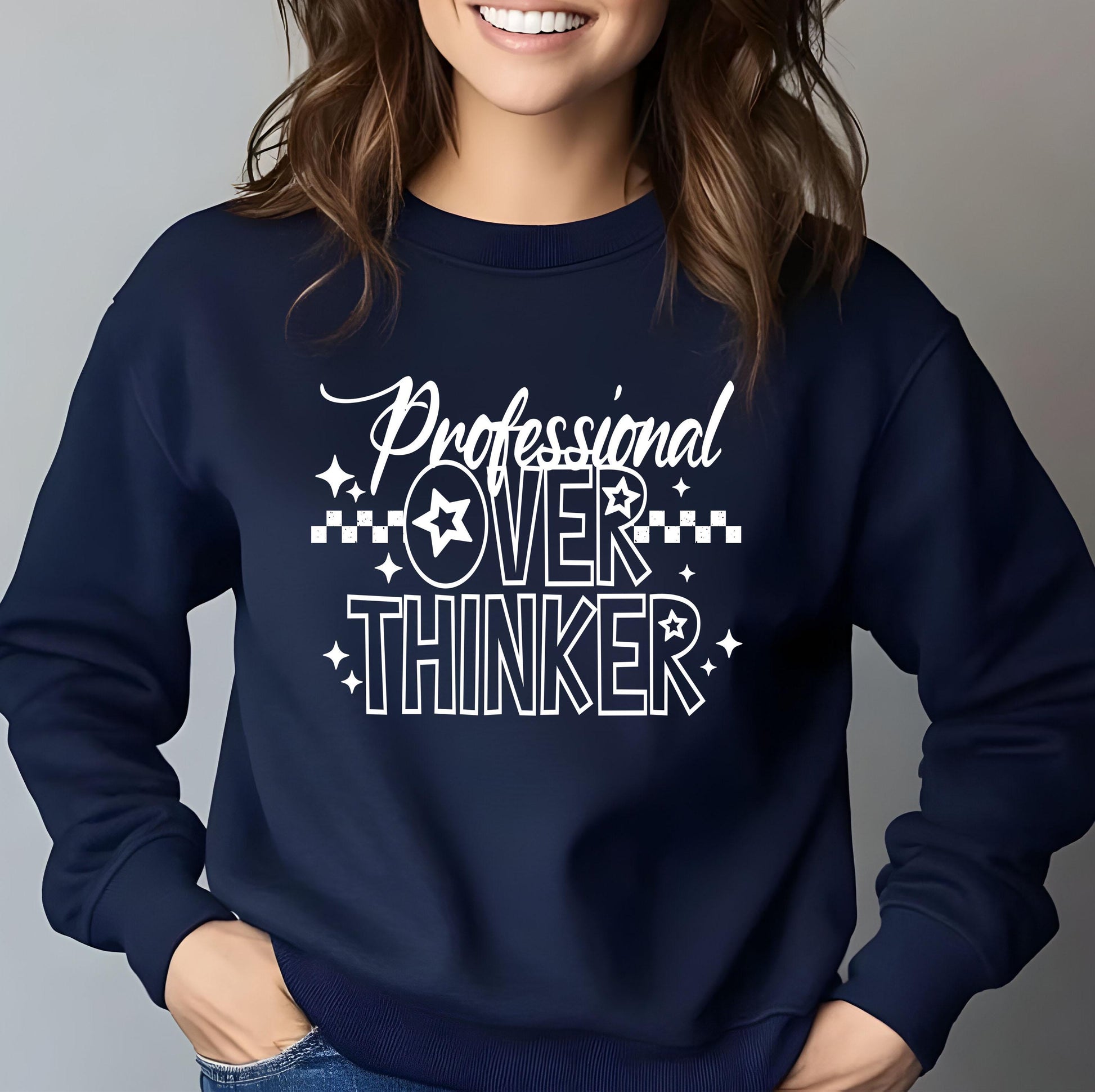 Professional Overthinker DTF Transfers Ready For Press, Sarcastic DTF Prints, Heat Press Transfers, Direct To Film, Funny Anxiety Transfers