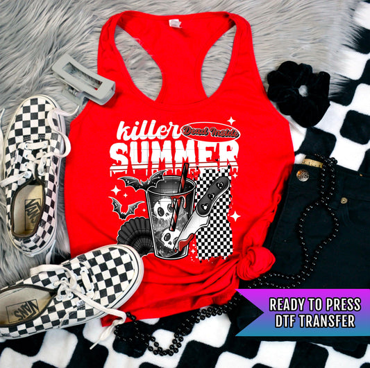 Killer Summer DTF Transfers Ready For Press, Halloween Beach Dtf Prints, Dead Inside, Heat Press Transfers, Direct To Film, Custom Transfers