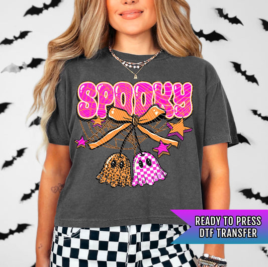 Spooky DTF Transfers, Halloween DTF Transfers Ready For Press, Coquette Bow Dtf Print, Heat Press Transfers, Direct To Film, Custom Transfer