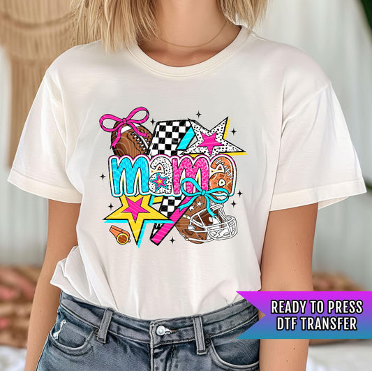 Football Mama DTF Transfers Ready For Press, Game Day Mom DTF Prints, Heat Press Transfer, Direct To Film, Coquette Bow Dtf, Custom Transfer