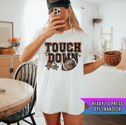 Touch Down DTF Transfers Ready For Press, Football Game Day DTF Print, Heat Press Transfers, Direct To Film, Game Day Dtf, Custom Transfers