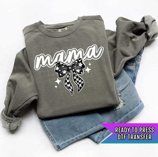 Mama DTF Transfers Ready For Press, Checkered Mommy DTF Prints, Heat Press Transfers, Direct To Film, Mom Life Transfer, Custom Transfers