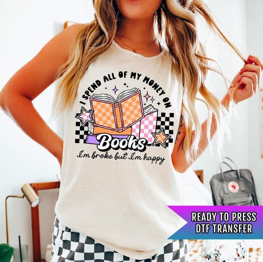 Book Lovers DTF Transfer Ready For Press, Retro Book Dtf Prints, Sarcastic DTF Prints, Heat Press Transfer, Direct To Film, Custom Transfers