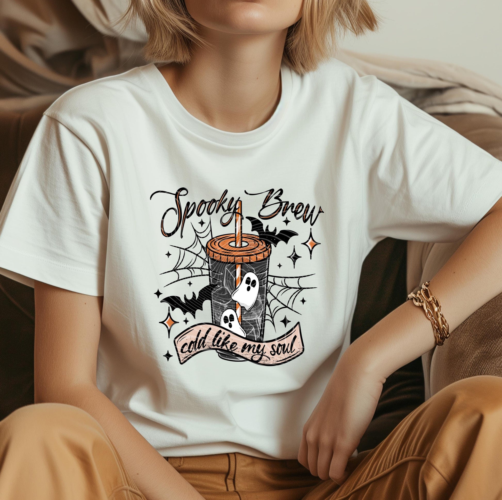 Spooky Brew DTF Transfer Ready For Press, Spooky Season Dtf, Halloween DTF Prints, Ghost, Heat Press Transfer Direct To Film Custom Transfer
