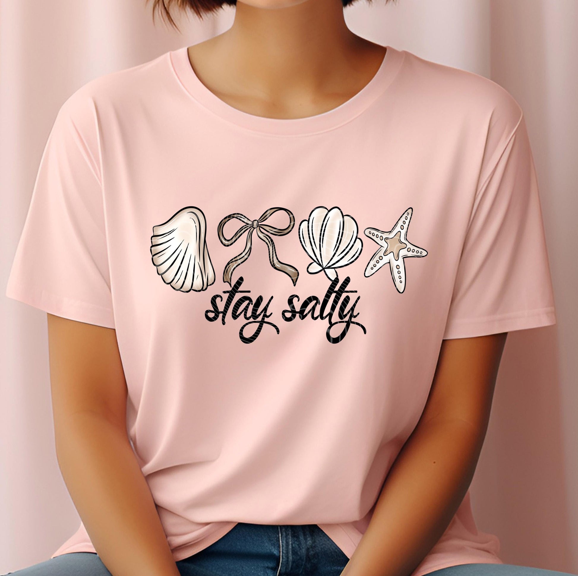 Stay Salty DTF Transfer Ready For Press, Summer Dtf Prints, Summer DTF Print, Heat Press Transfer, Direct To Film, Custom Transfer, Coastal