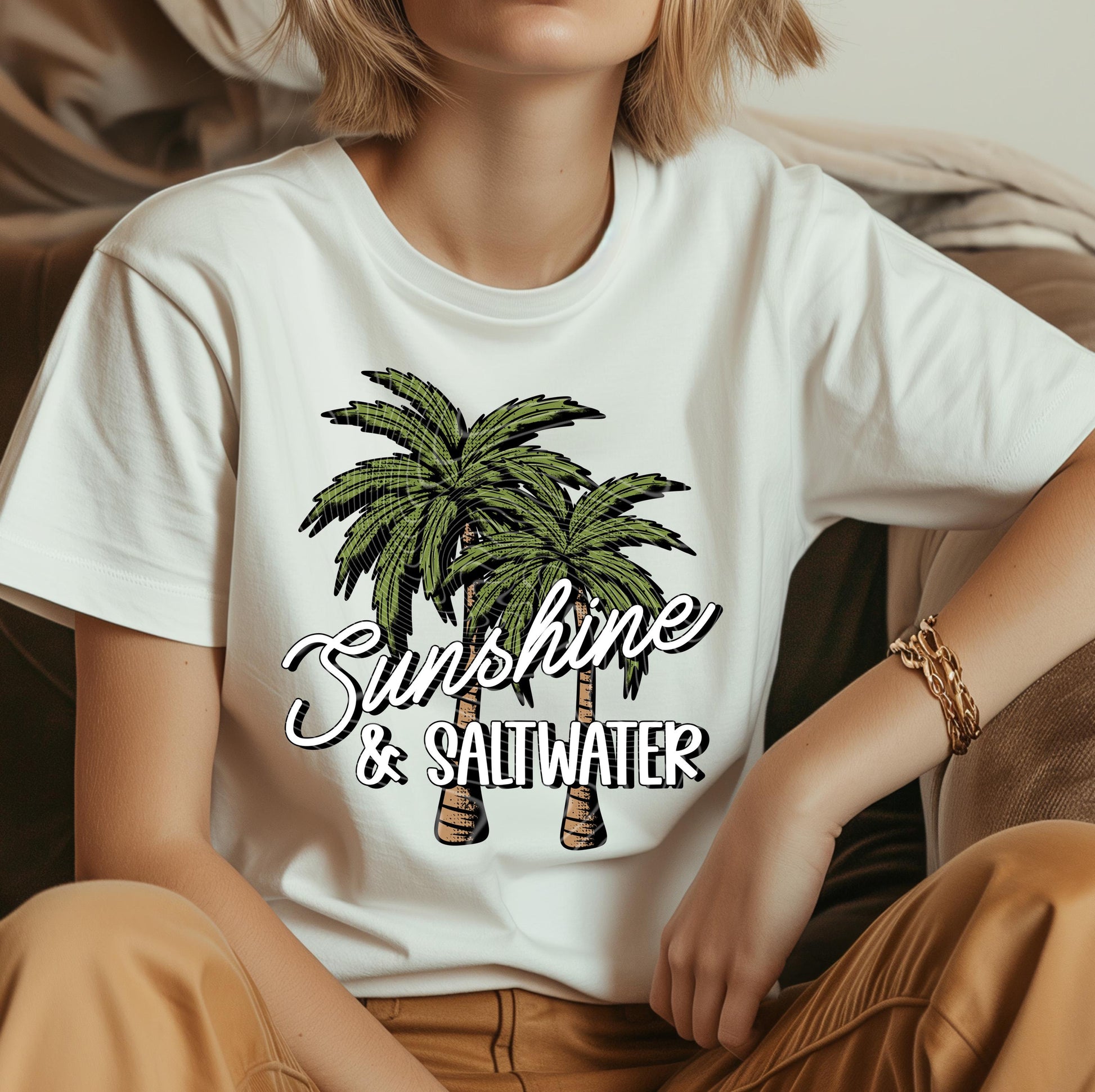 Sunshine & Saltwater DTF Transfer Ready For Press, Beach Dtf Print, Sunshine DTF Print, Heat Press Transfer, Direct To Film, Custom Transfer