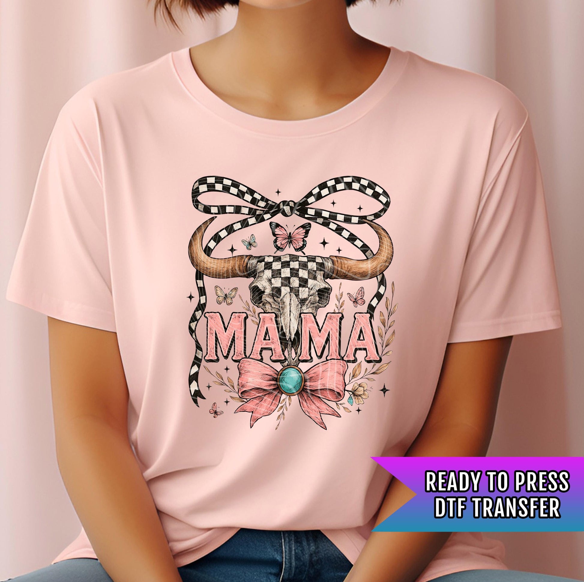 Western Mama DTF Transfer Ready For Press, Mama DTF Prints, Coquette Bow DTF Prints, Heat Press Transfer, Country Transfers, Direct To Film