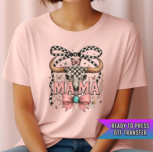 Western Mama DTF Transfer Ready For Press, Mama DTF Prints, Coquette Bow DTF Prints, Heat Press Transfer, Country Transfers, Direct To Film